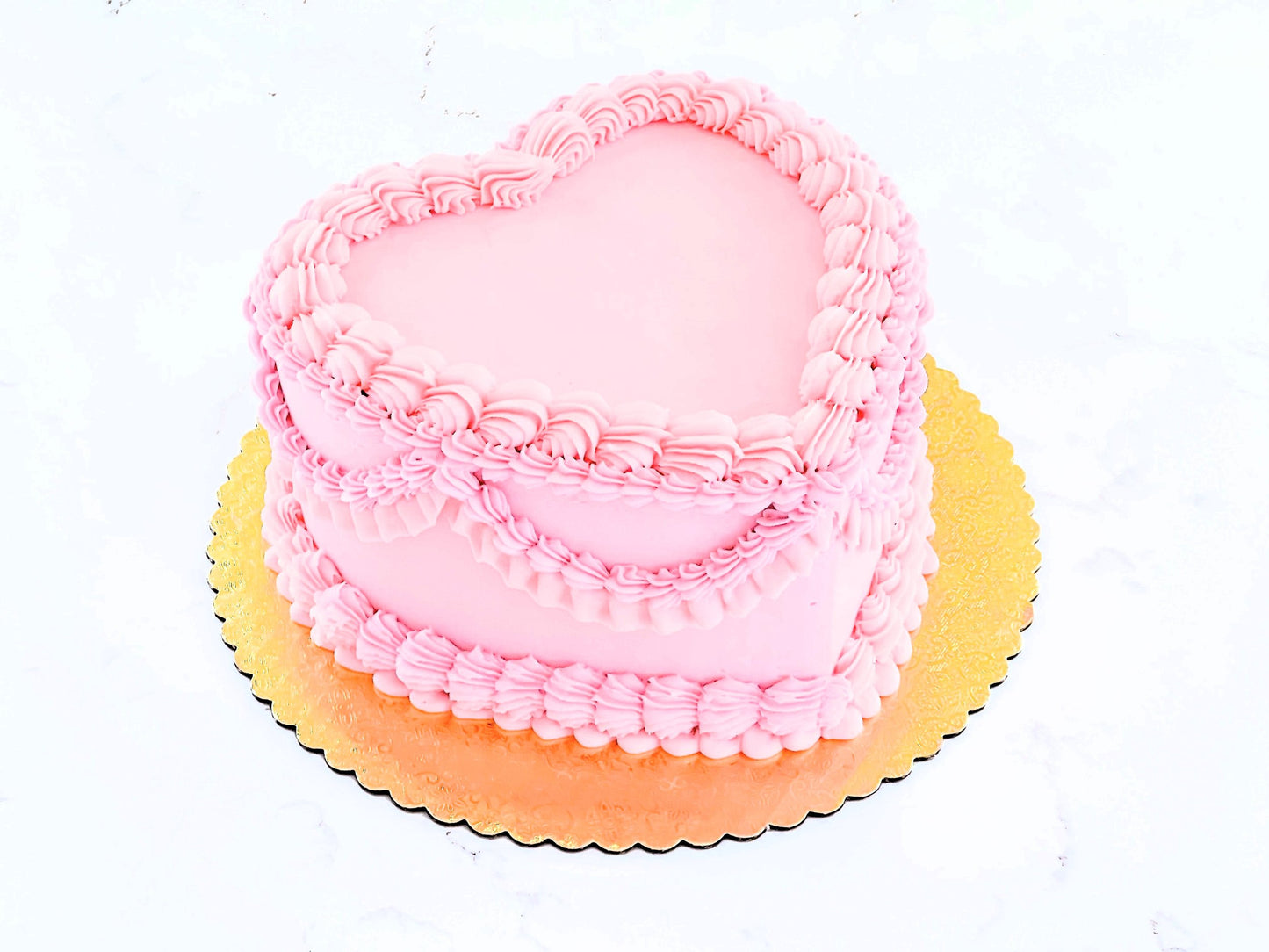 8" (Double high) Vintage Heart Cake