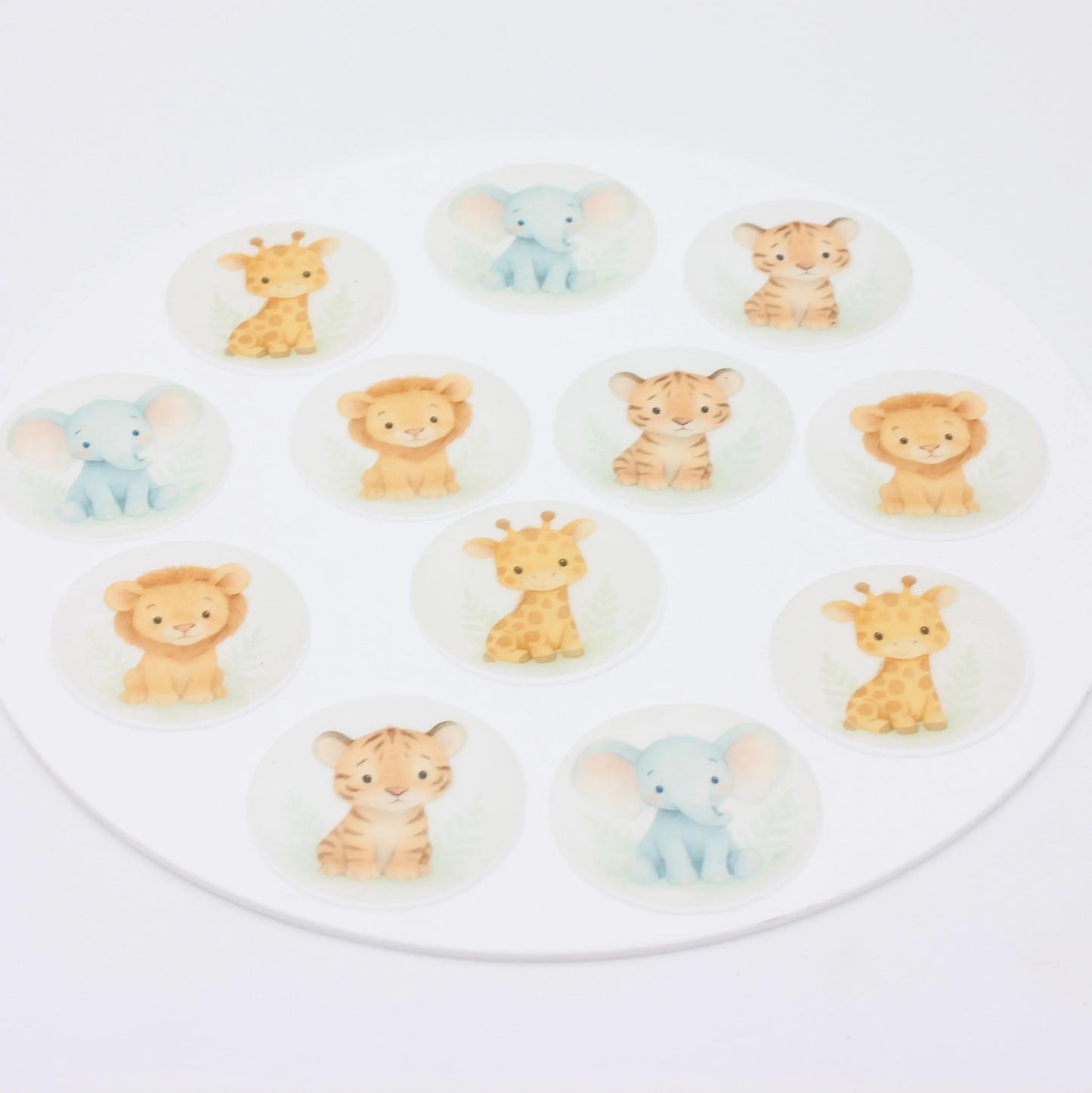 Jungle & Safari Animals Cupcake Toppers (12)