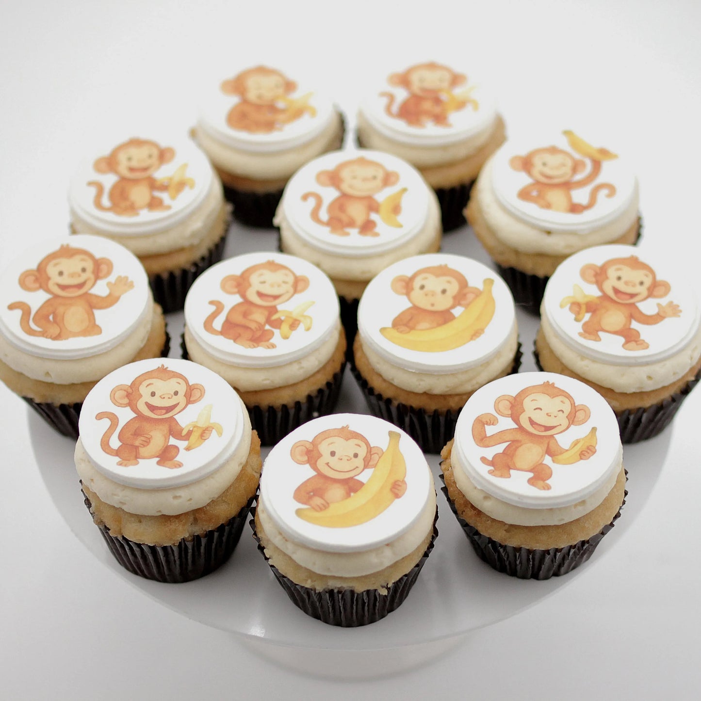 Monkey Cupcake Toppers (12)