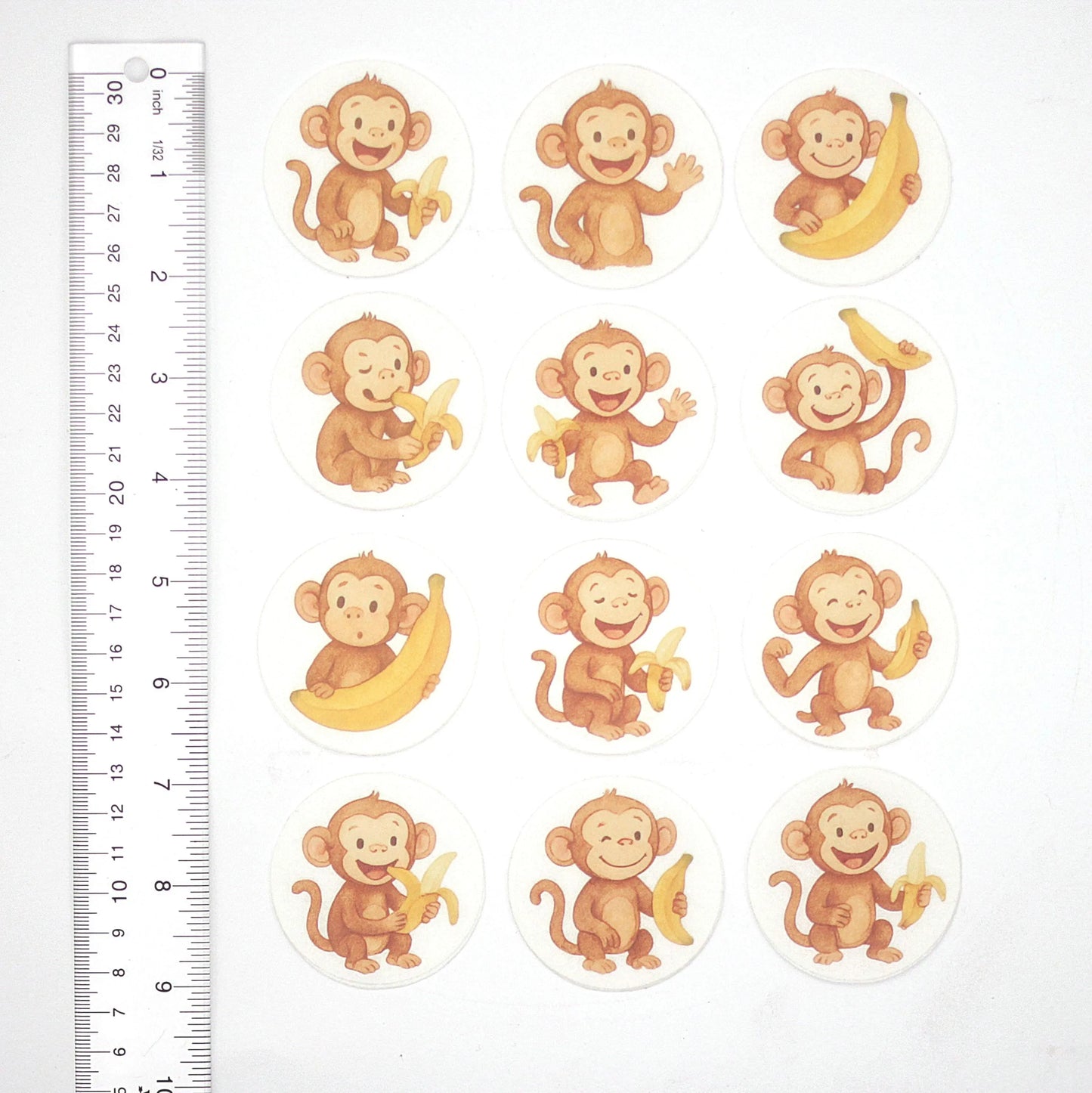 Monkey Cupcake Toppers (12)