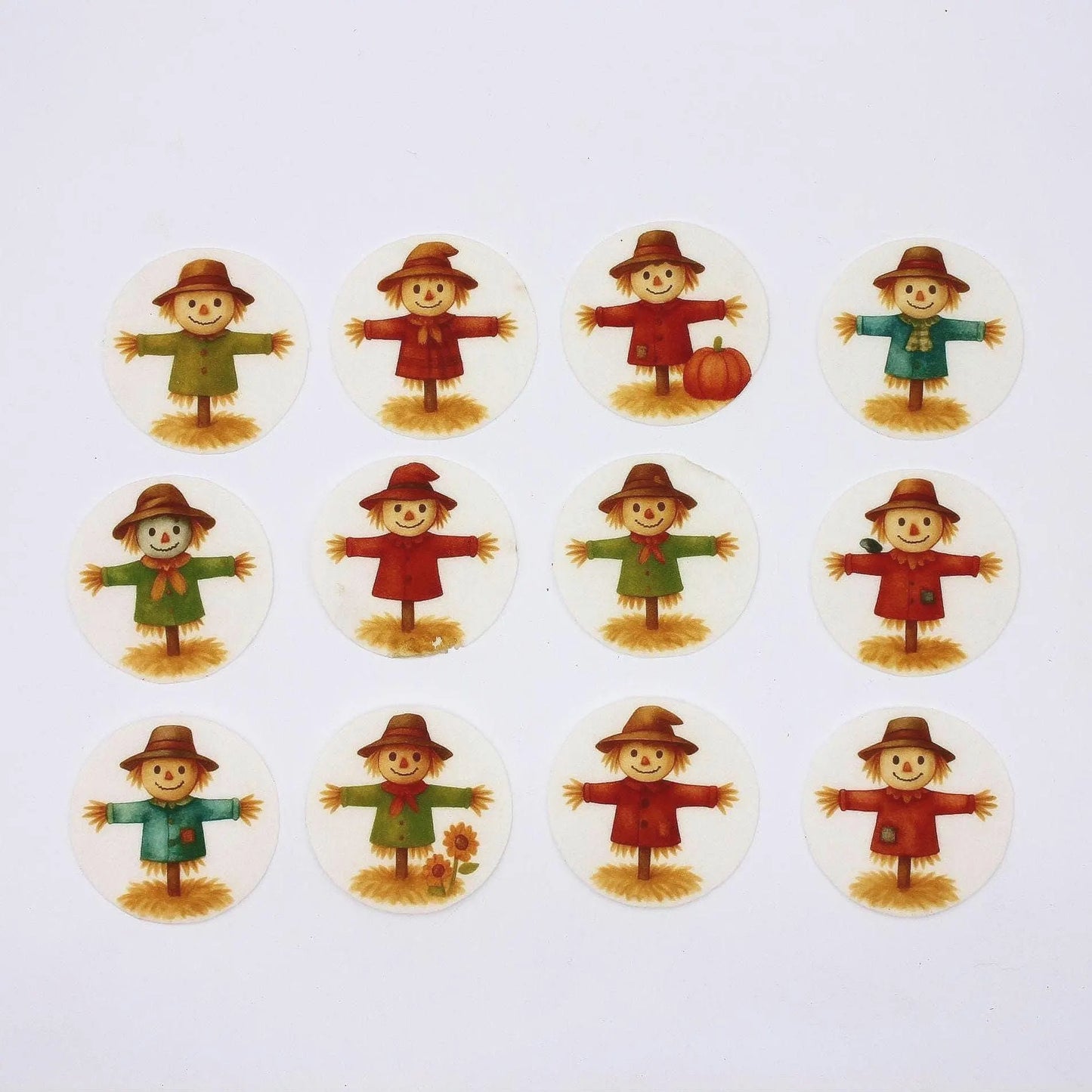 Scarecrow Cupcake Toppers (12)
