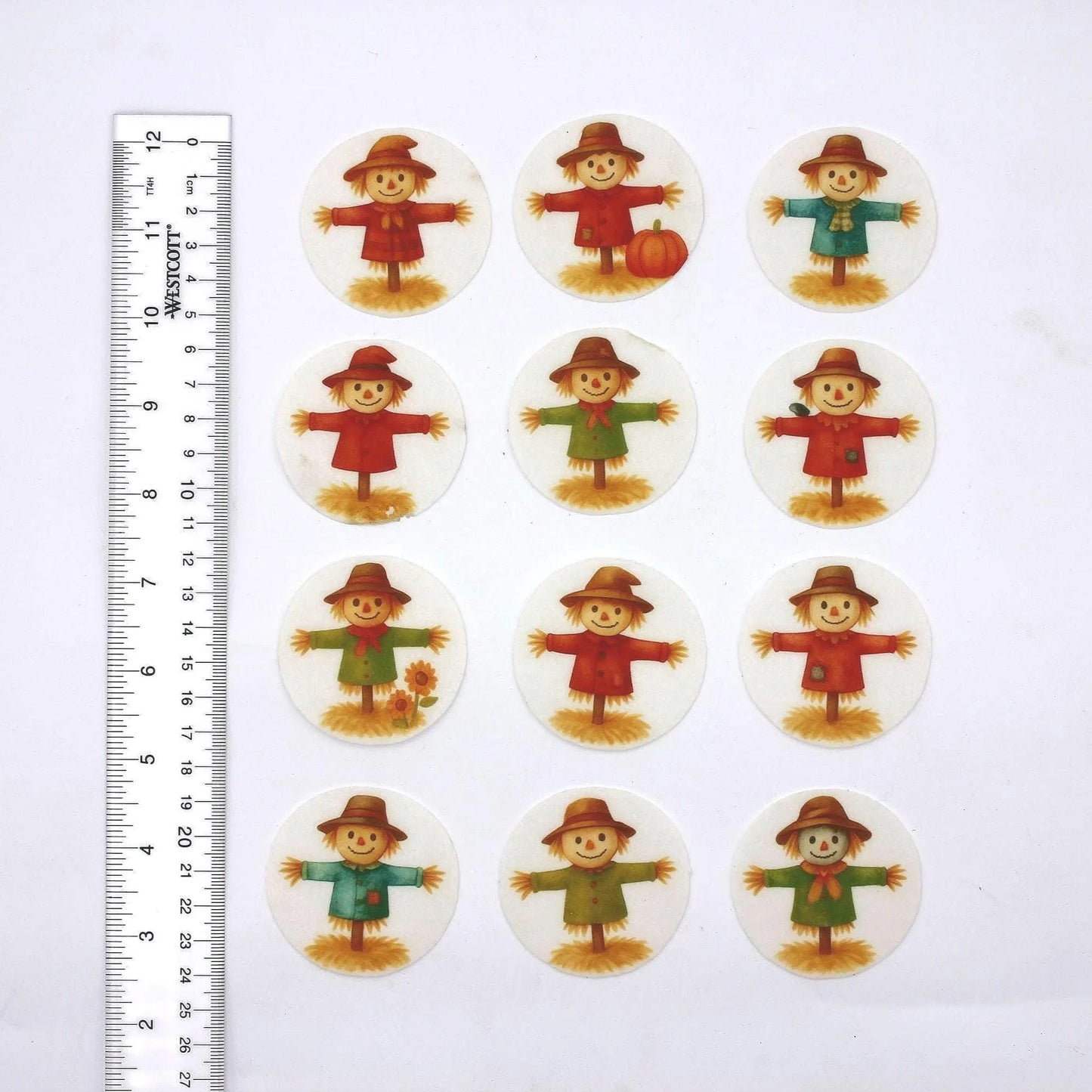 Scarecrow Cupcake Toppers (12)