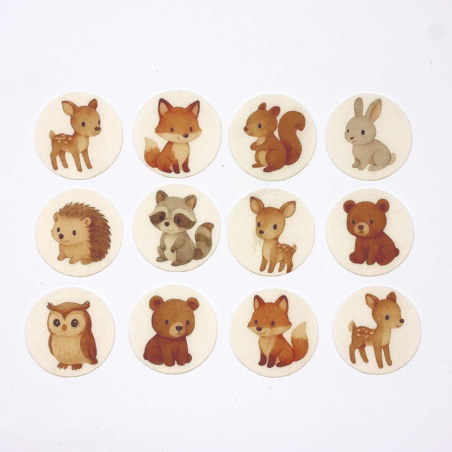 Woodland Animal Edible Cupcake Toppers