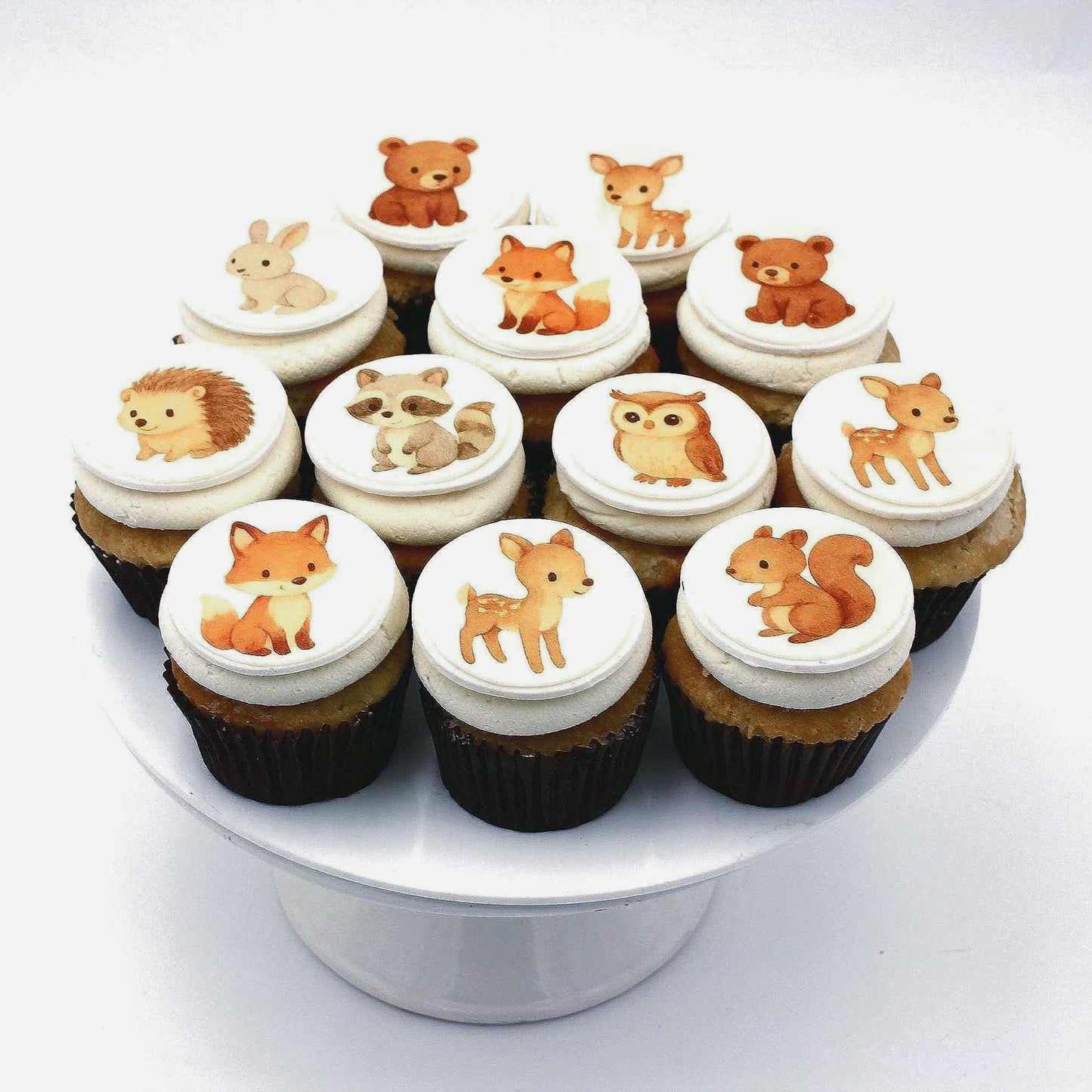 Woodland Animal Edible Cupcake Toppers