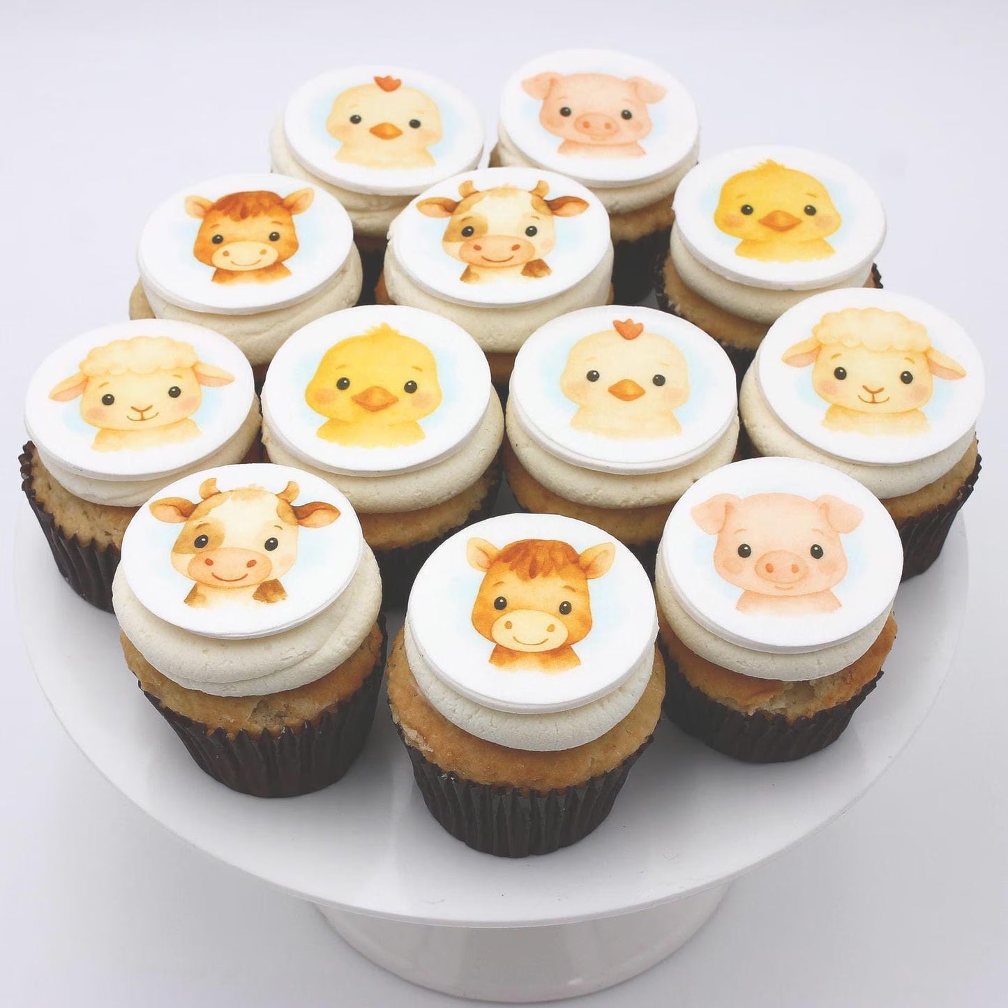 Farm Animals Cupcake Toppers (12)