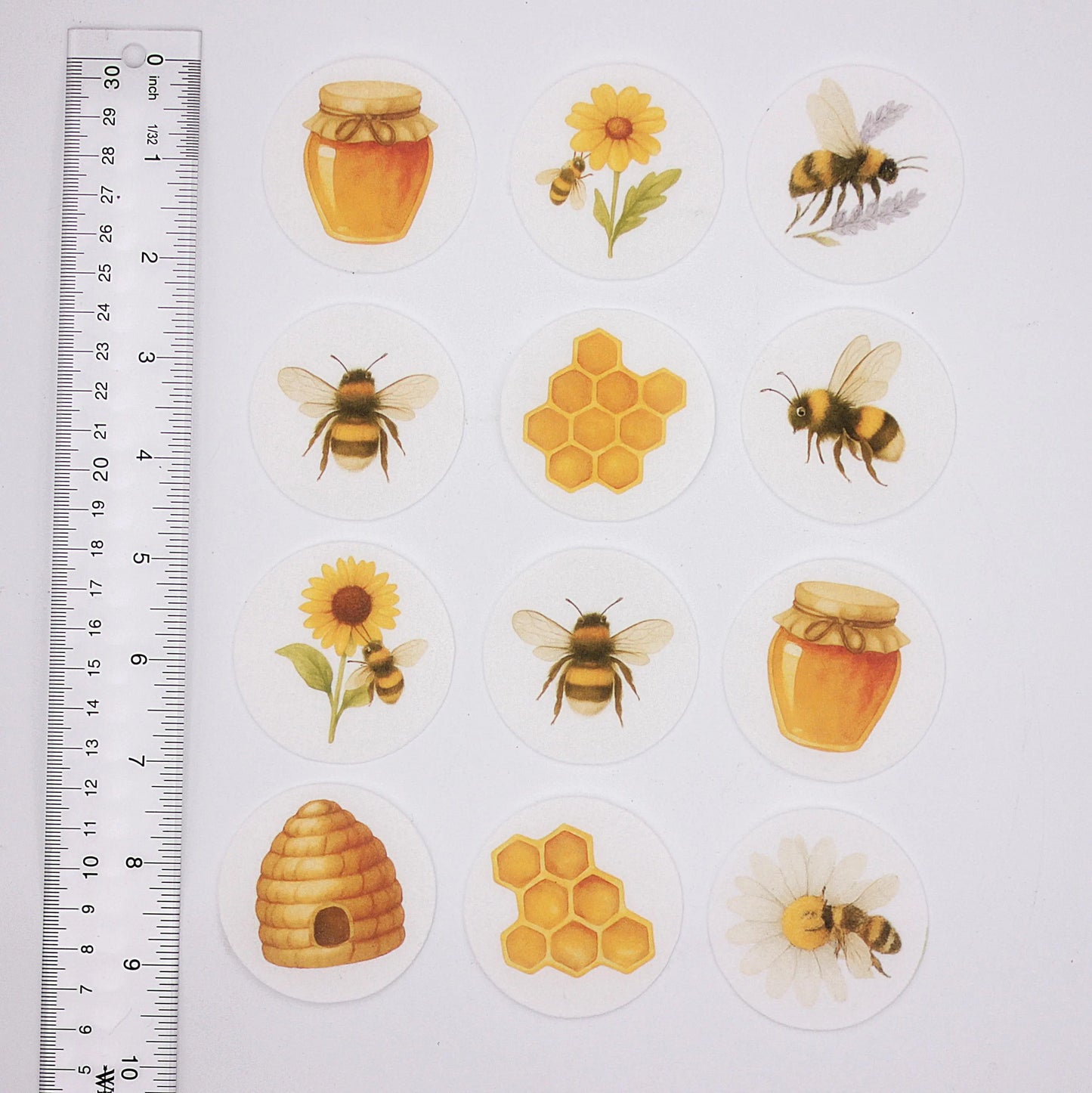 Bee Cupcake Toppers (12)