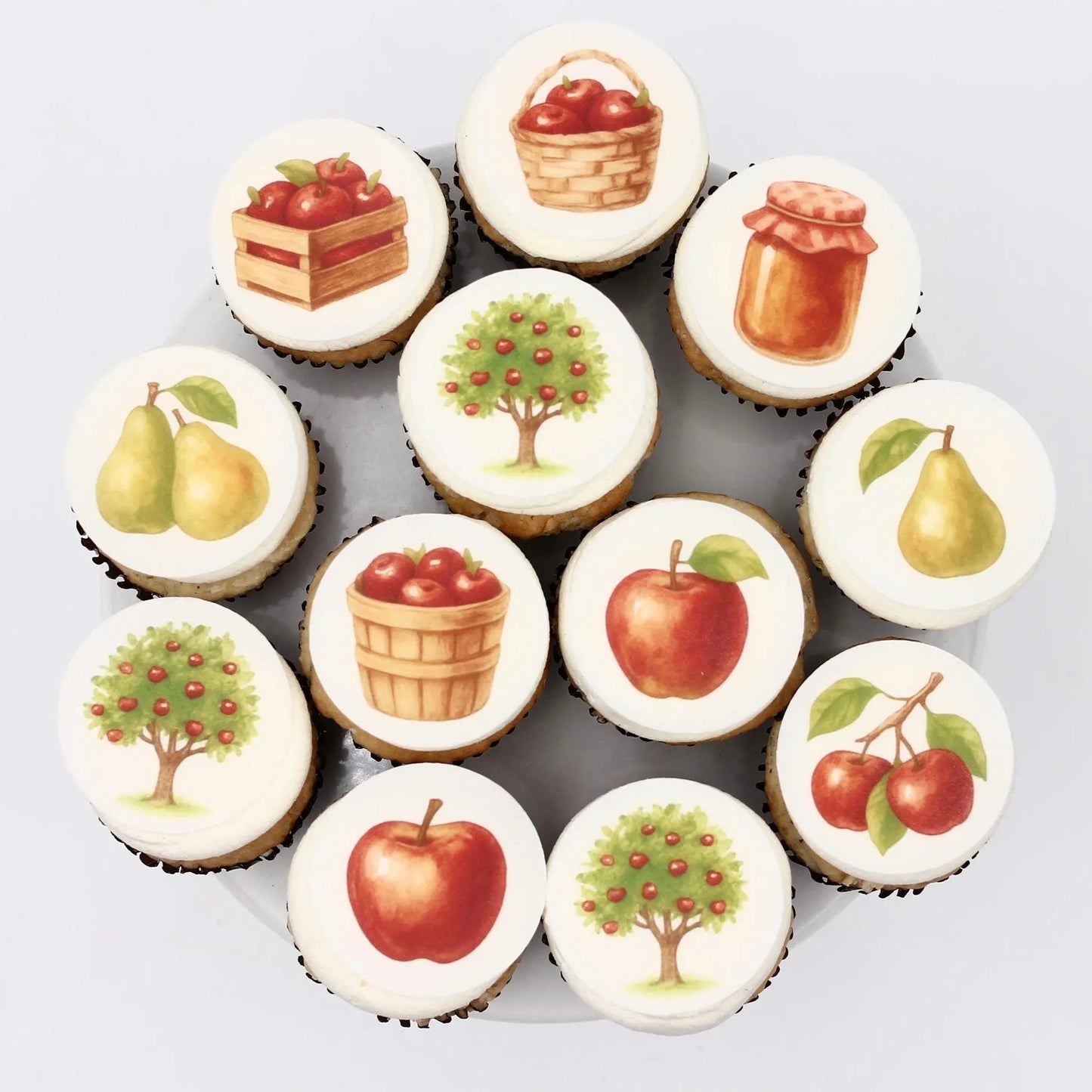Orchard & Fruit Cupcake Toppers (12)