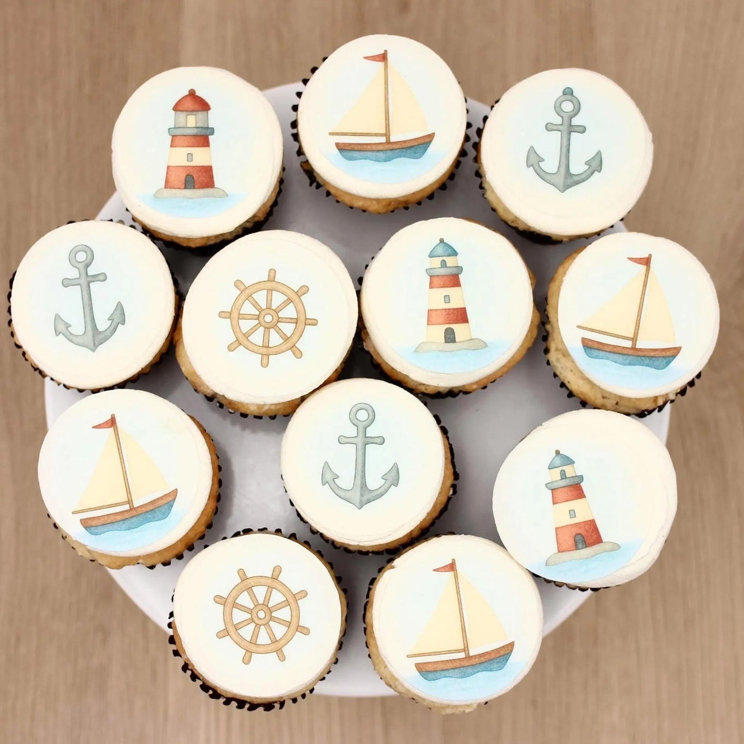Nautical Cupcake Toppers (12)