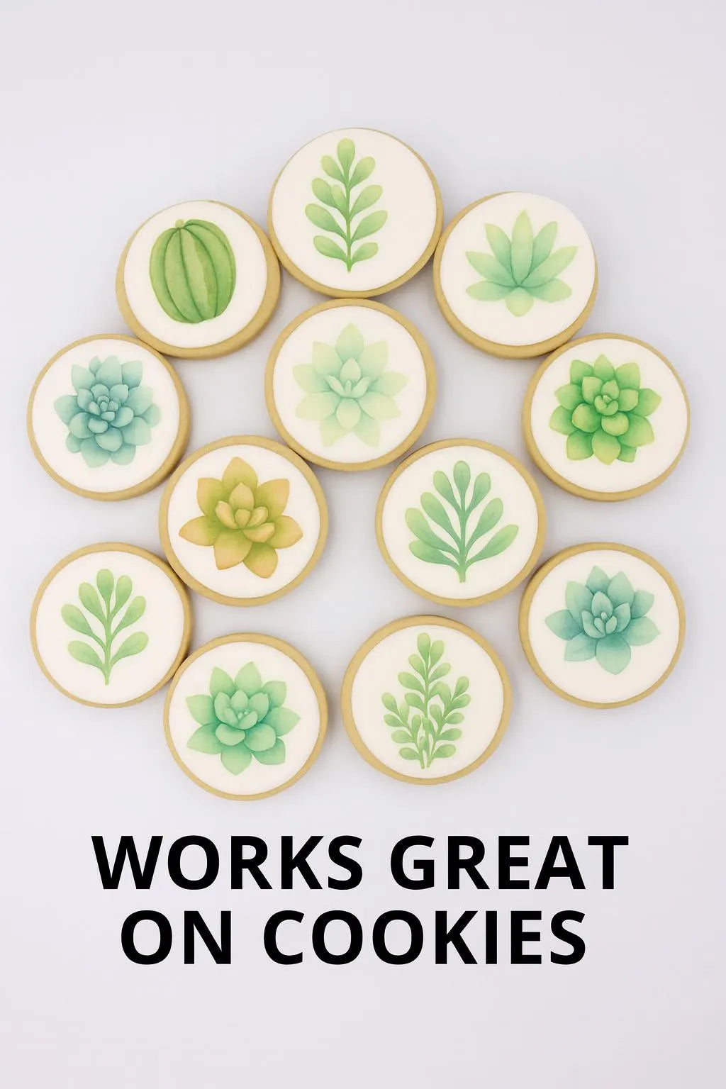 Succulent Cupcake Toppers (12)