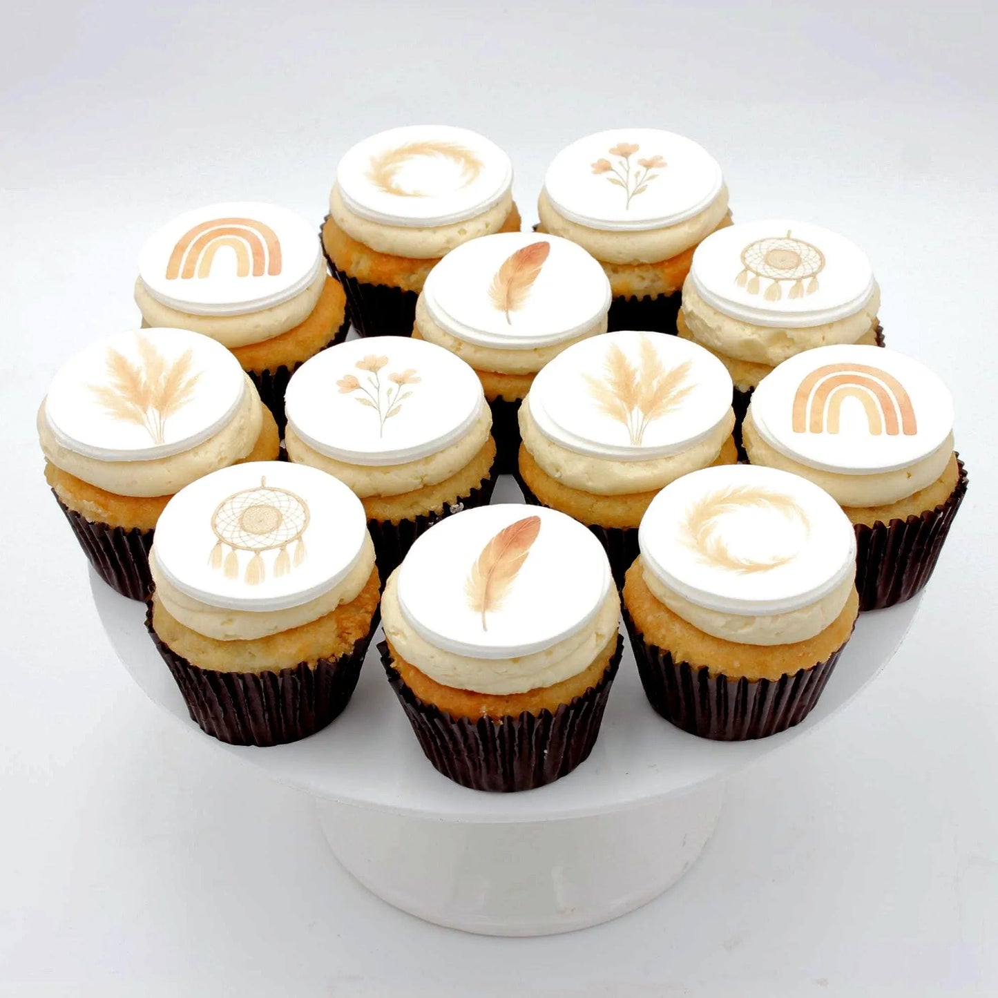 Boho Cupcake Toppers (12)