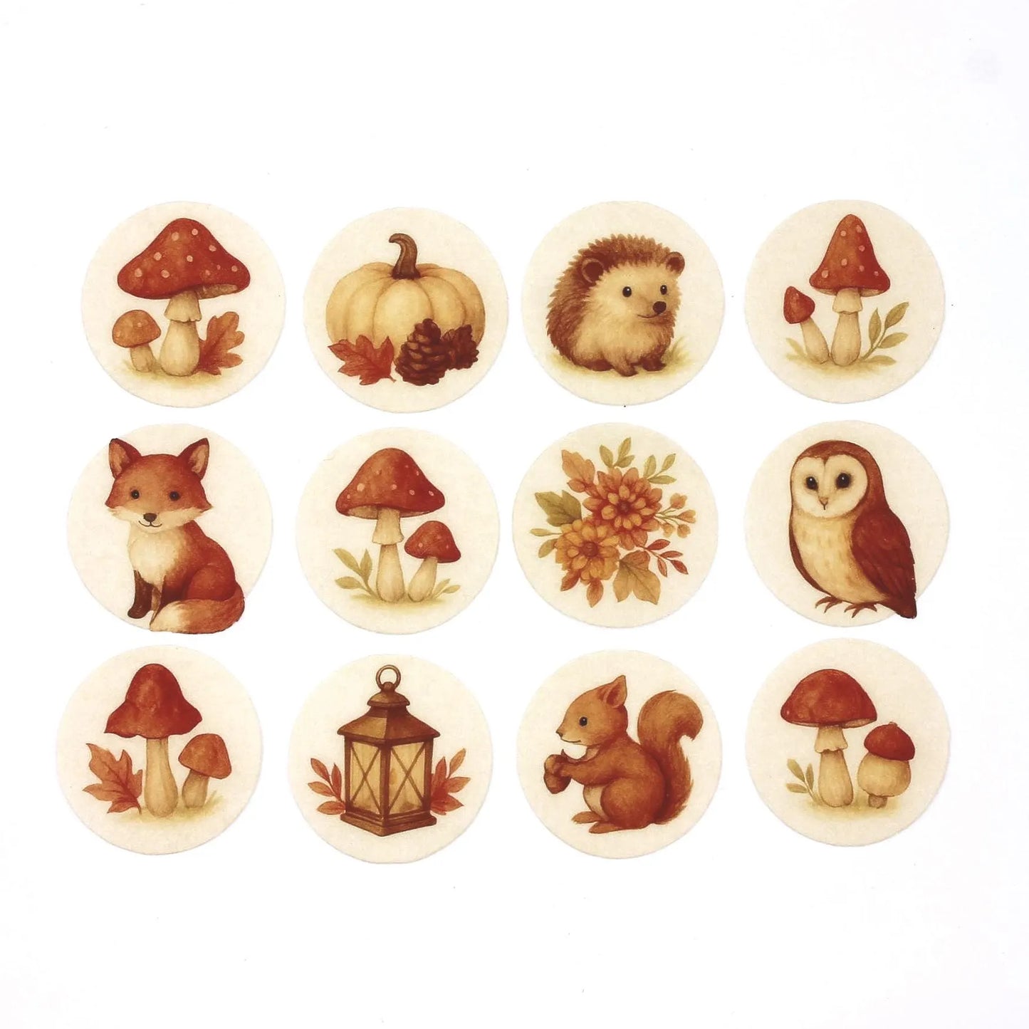 Whimsical Fall Cupcake Toppers (12)