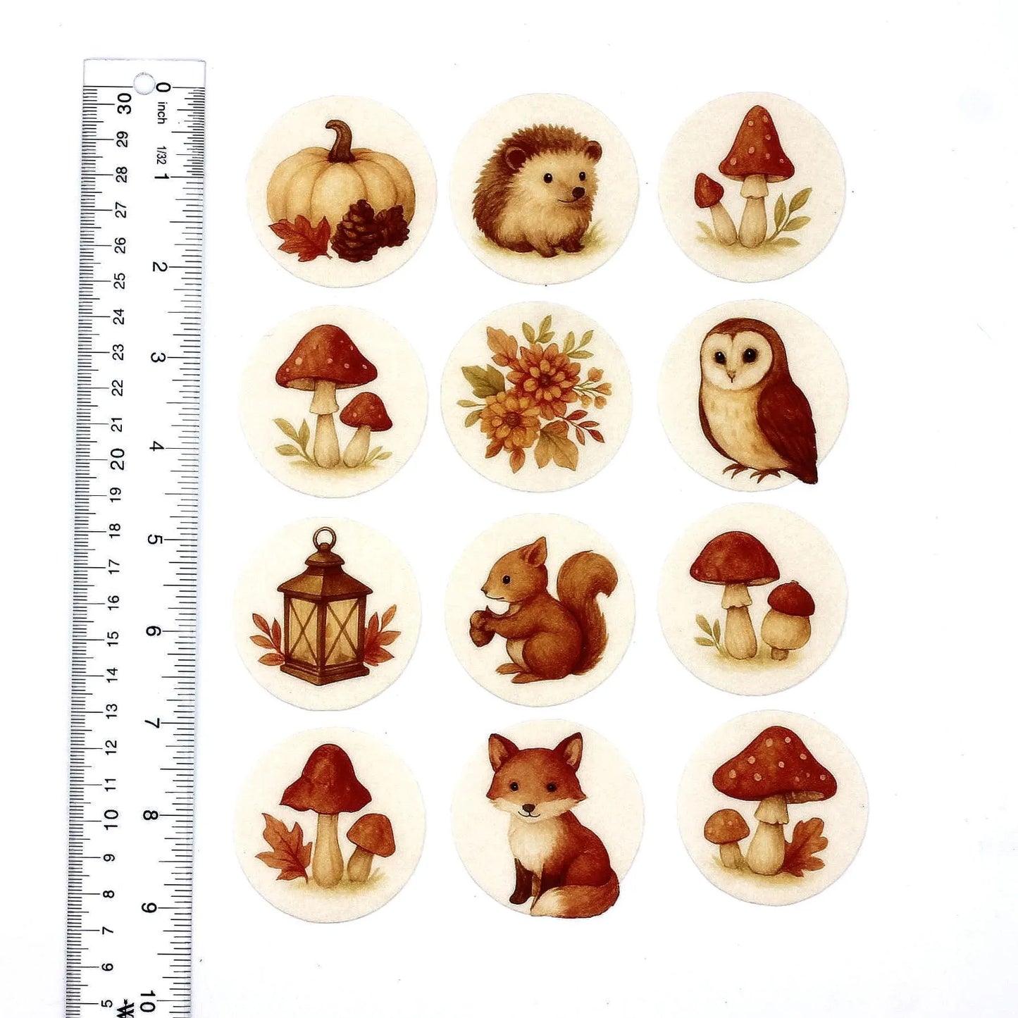 Whimsical Fall Cupcake Toppers (12)