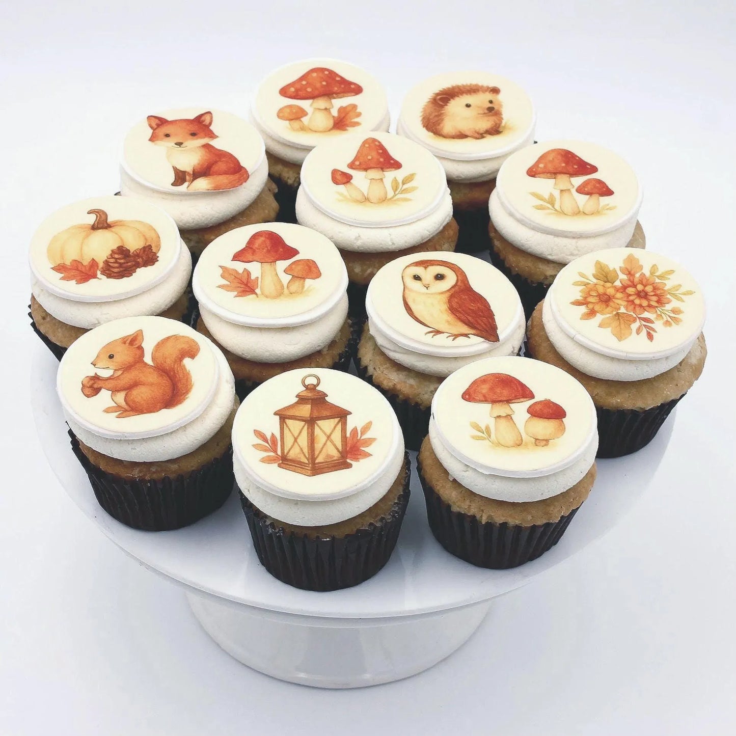 Whimsical Fall Cupcake Toppers (12)