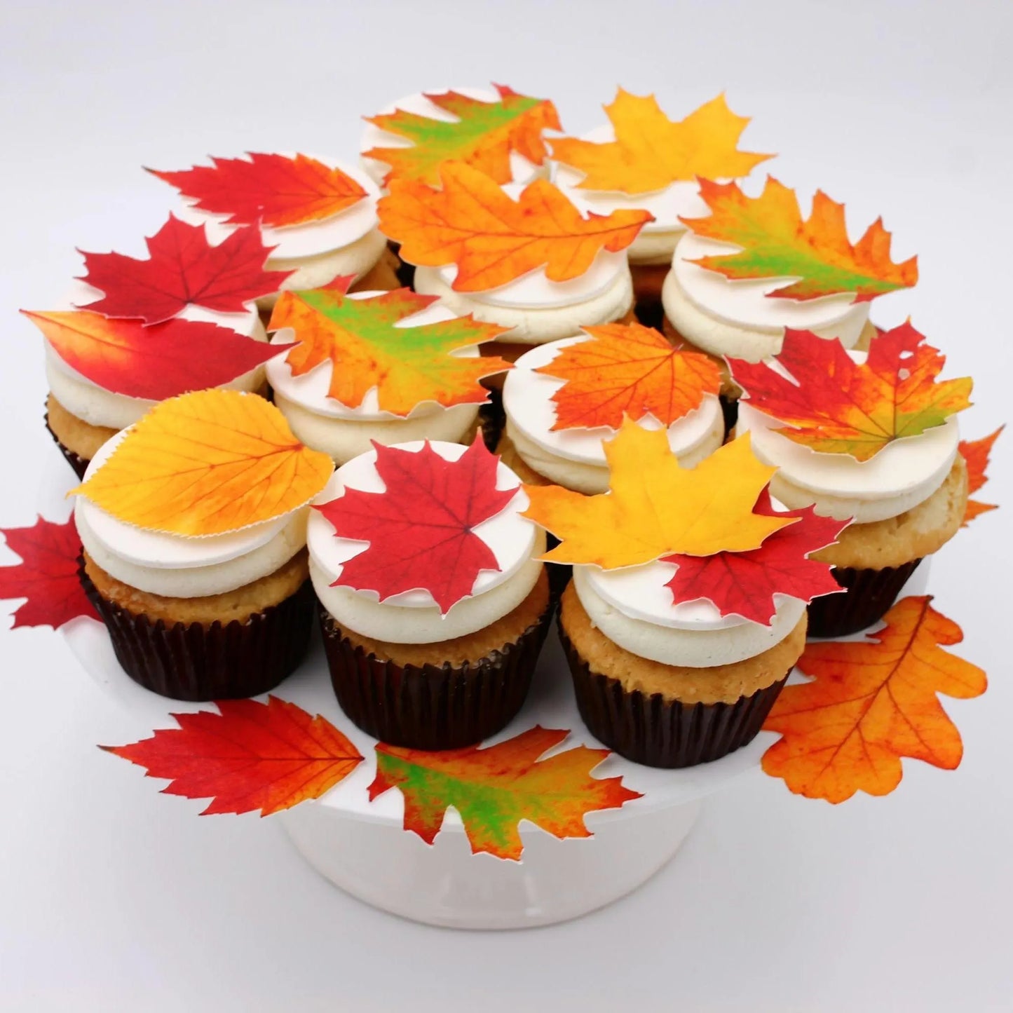 Fall Leaves Cupcake Toppers (22)