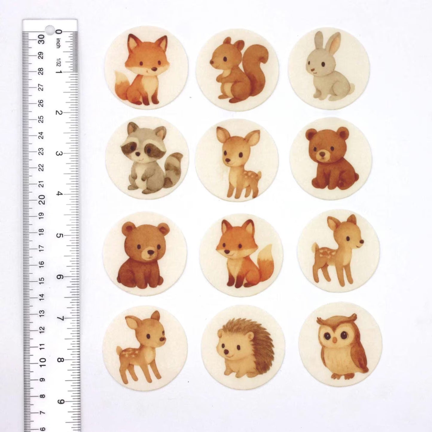 Woodland Animal Edible Cupcake Toppers