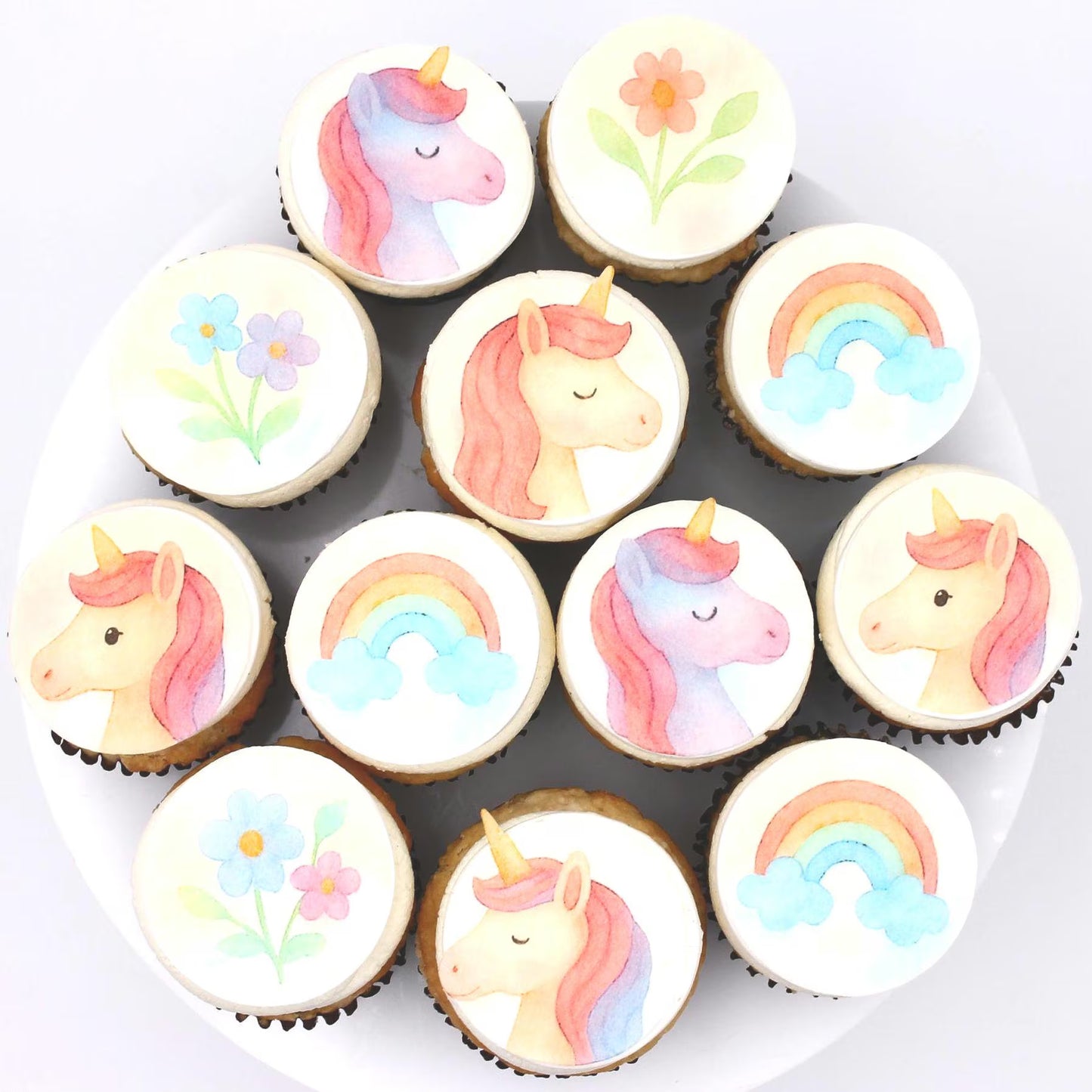 Unicorn Cupcake Toppers (12)