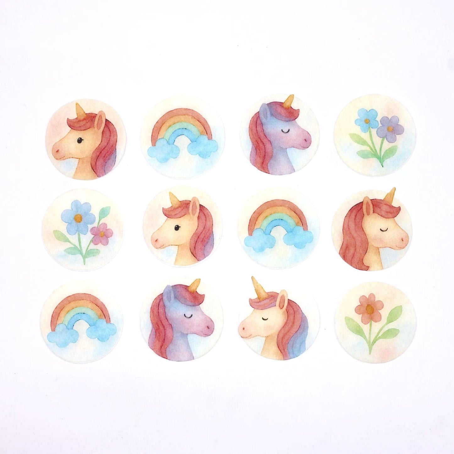 Unicorn Cupcake Toppers (12)