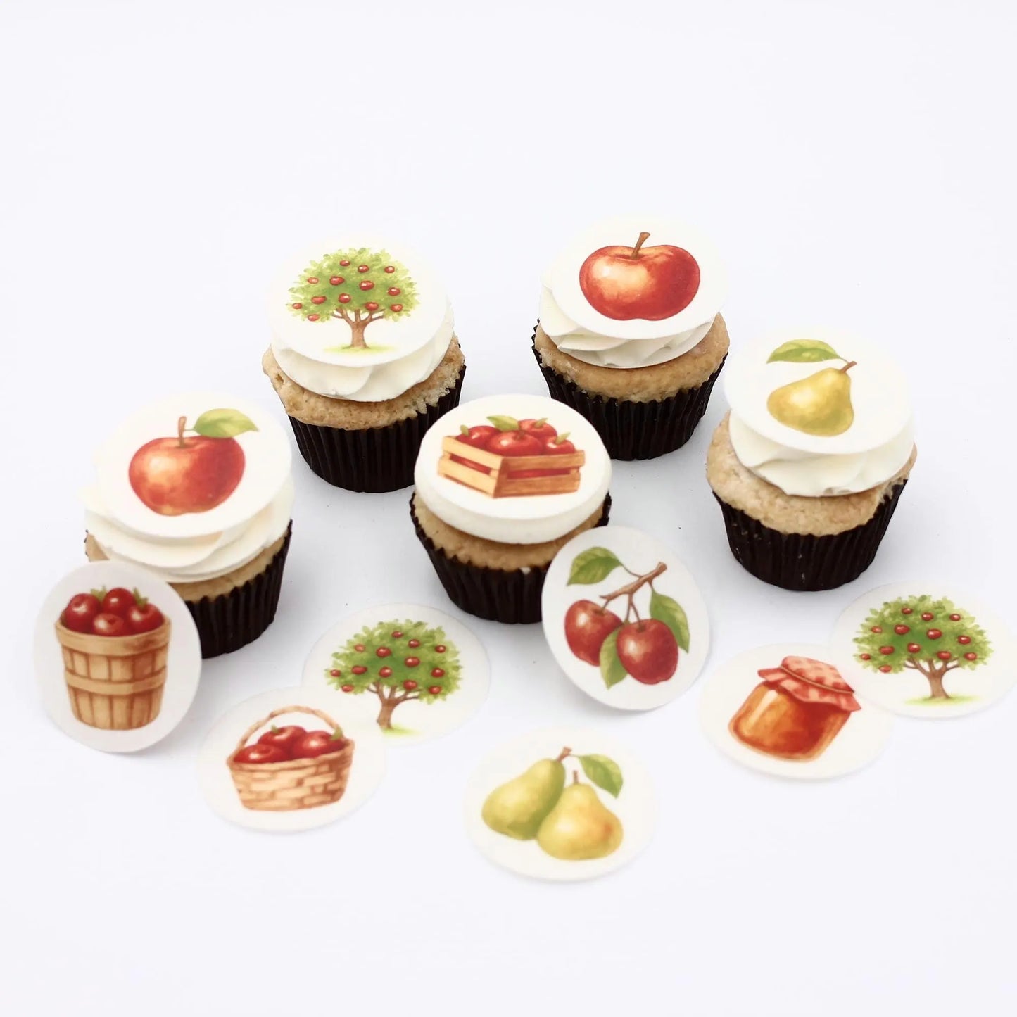 Orchard & Fruit Cupcake Toppers (12)