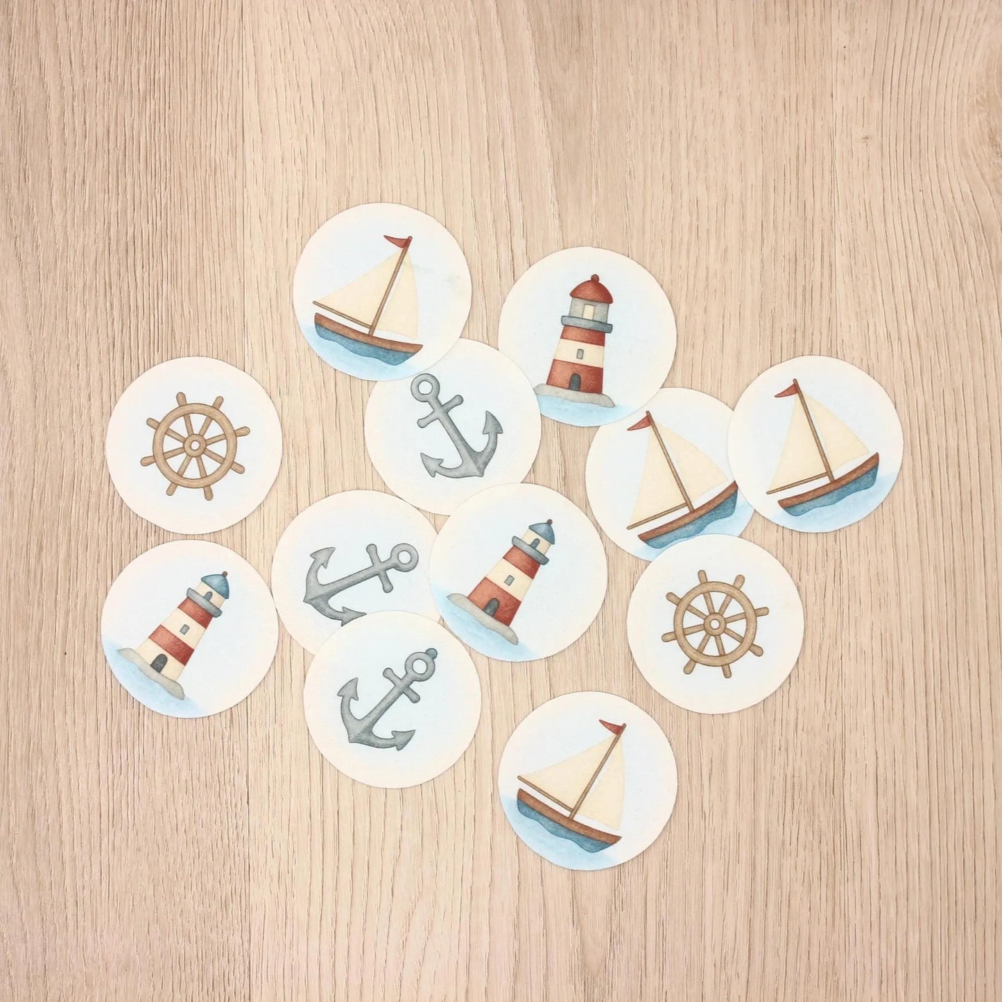 Nautical Cupcake Toppers (12)