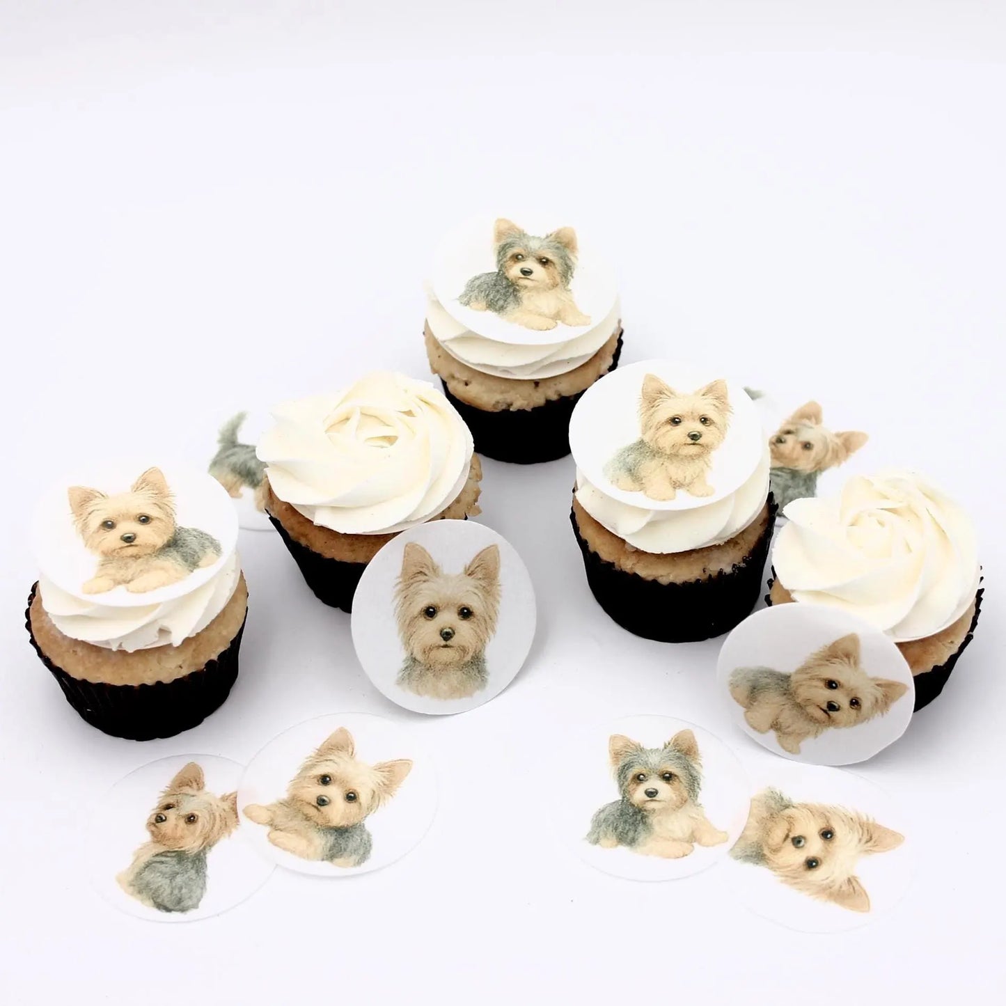 Yorkshire Terrier Cupcake Toppers (12)