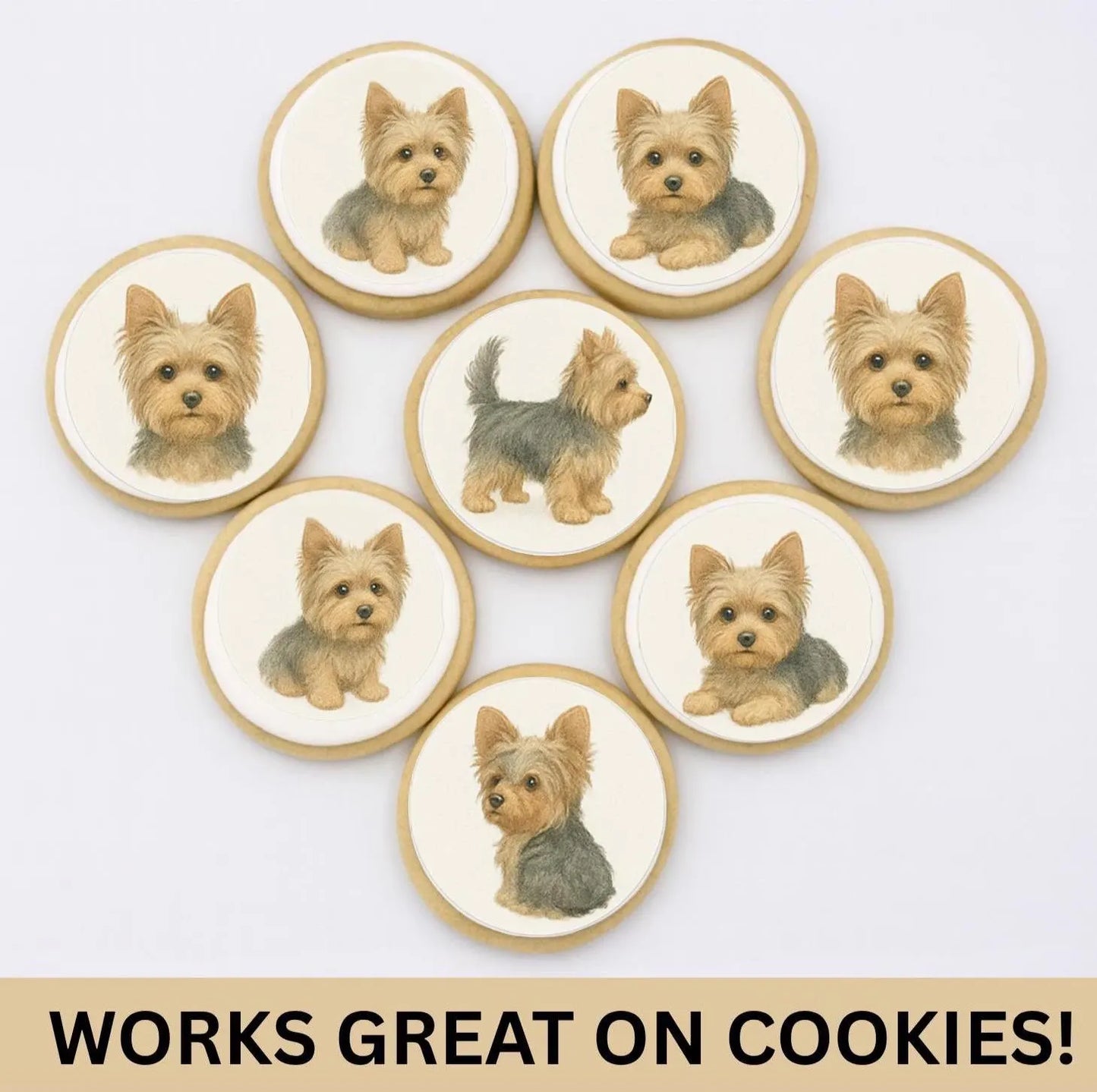 Yorkshire Terrier Cupcake Toppers (12)