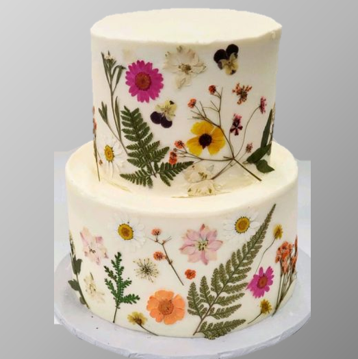 Pressed Flower Cake