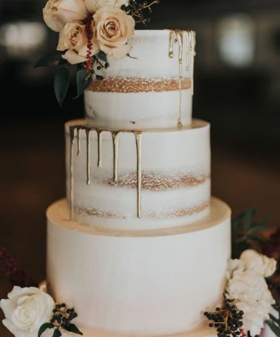 3-Tier Partial Naked Gold Drip
