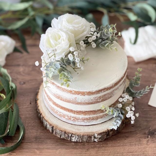 8" Buttercream Cake Iced: Semi-Naked Style - Shipped Frozen Fresh