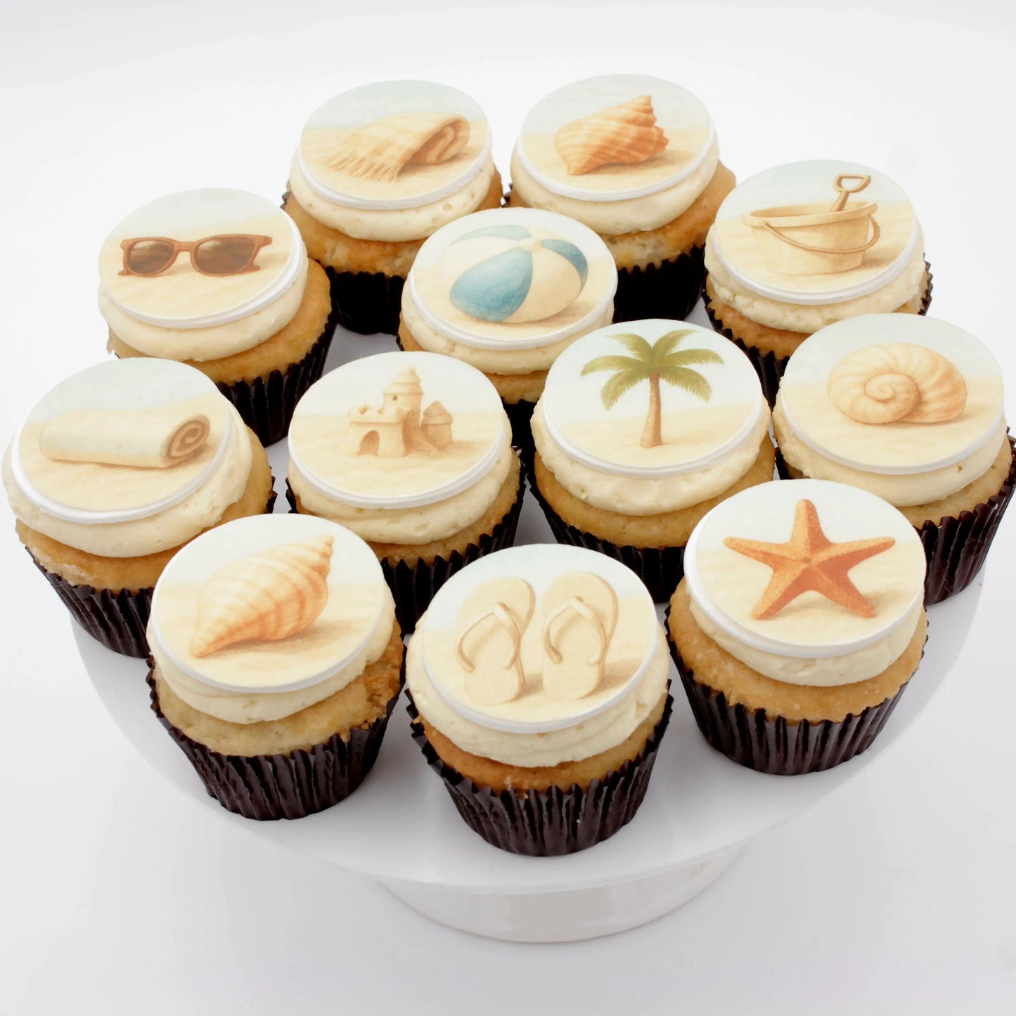 Beach Cupcake Toppers (12)