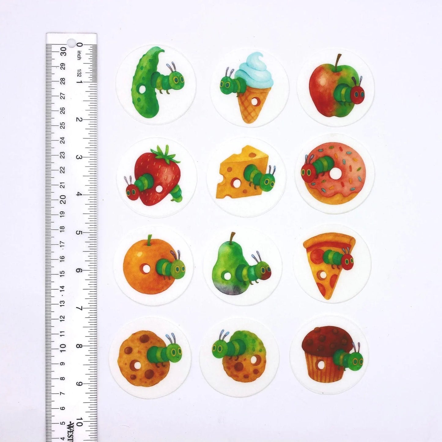 Caterpillar Cupcake Toppers (12)