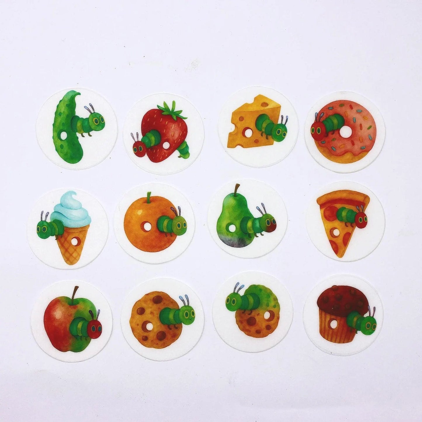 Caterpillar Cupcake Toppers (12)