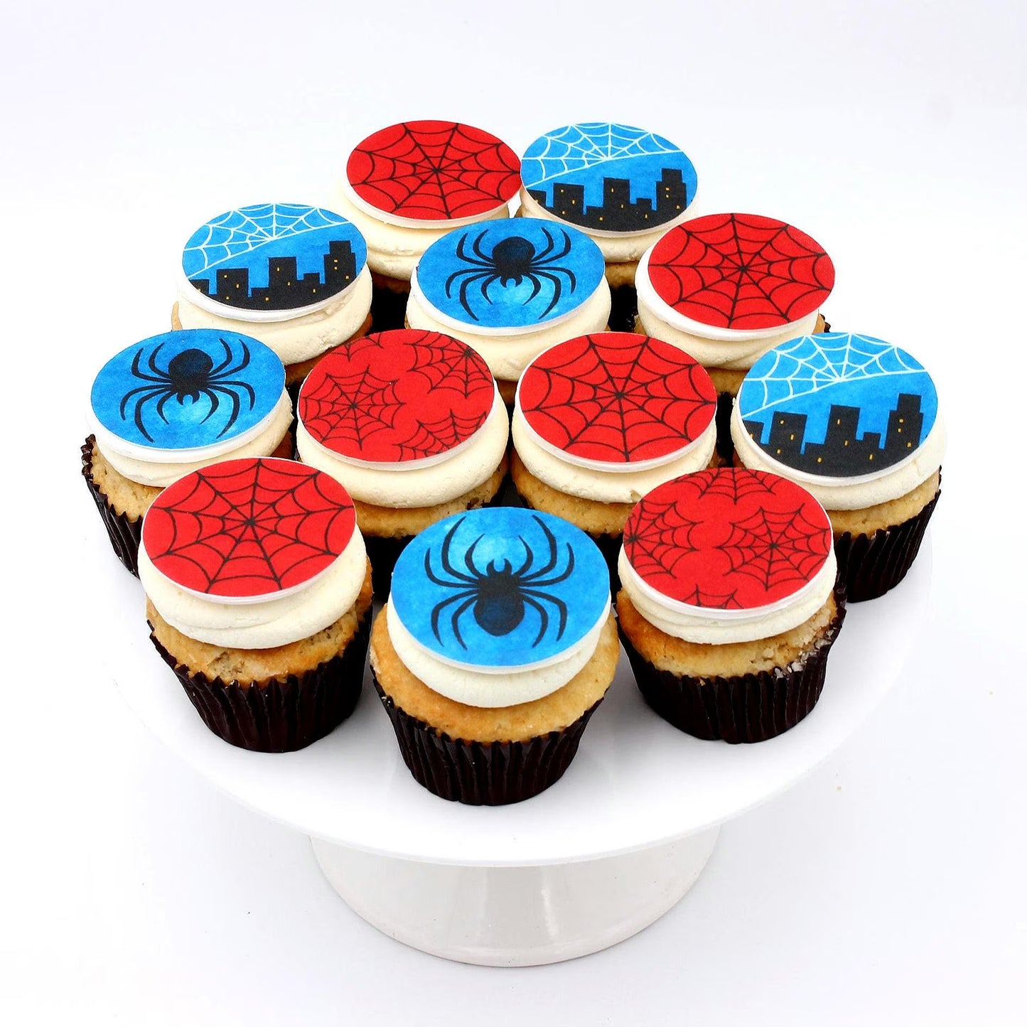 Spider Web Cupcake Toppers (12)