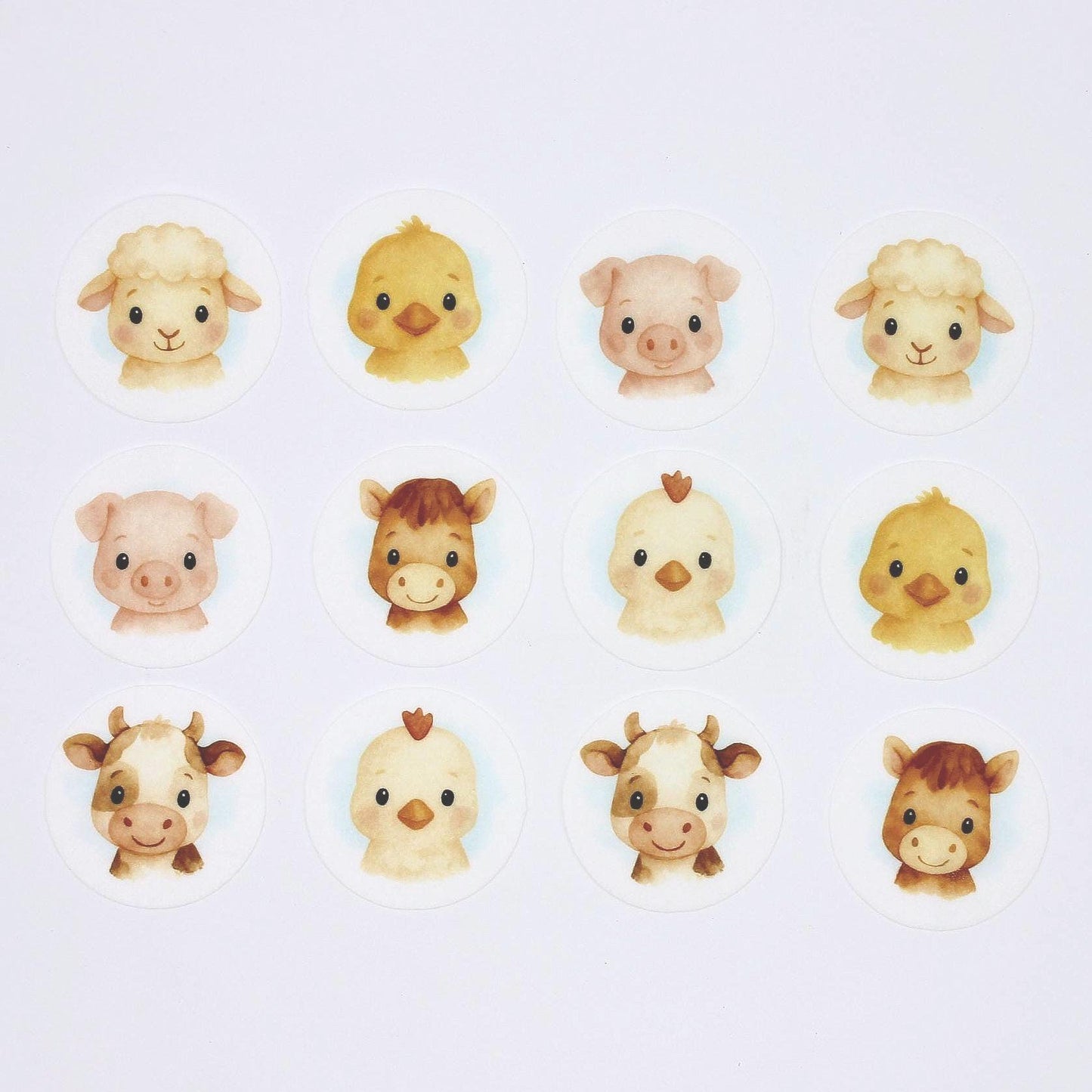 Farm Animals Cupcake Toppers (12)