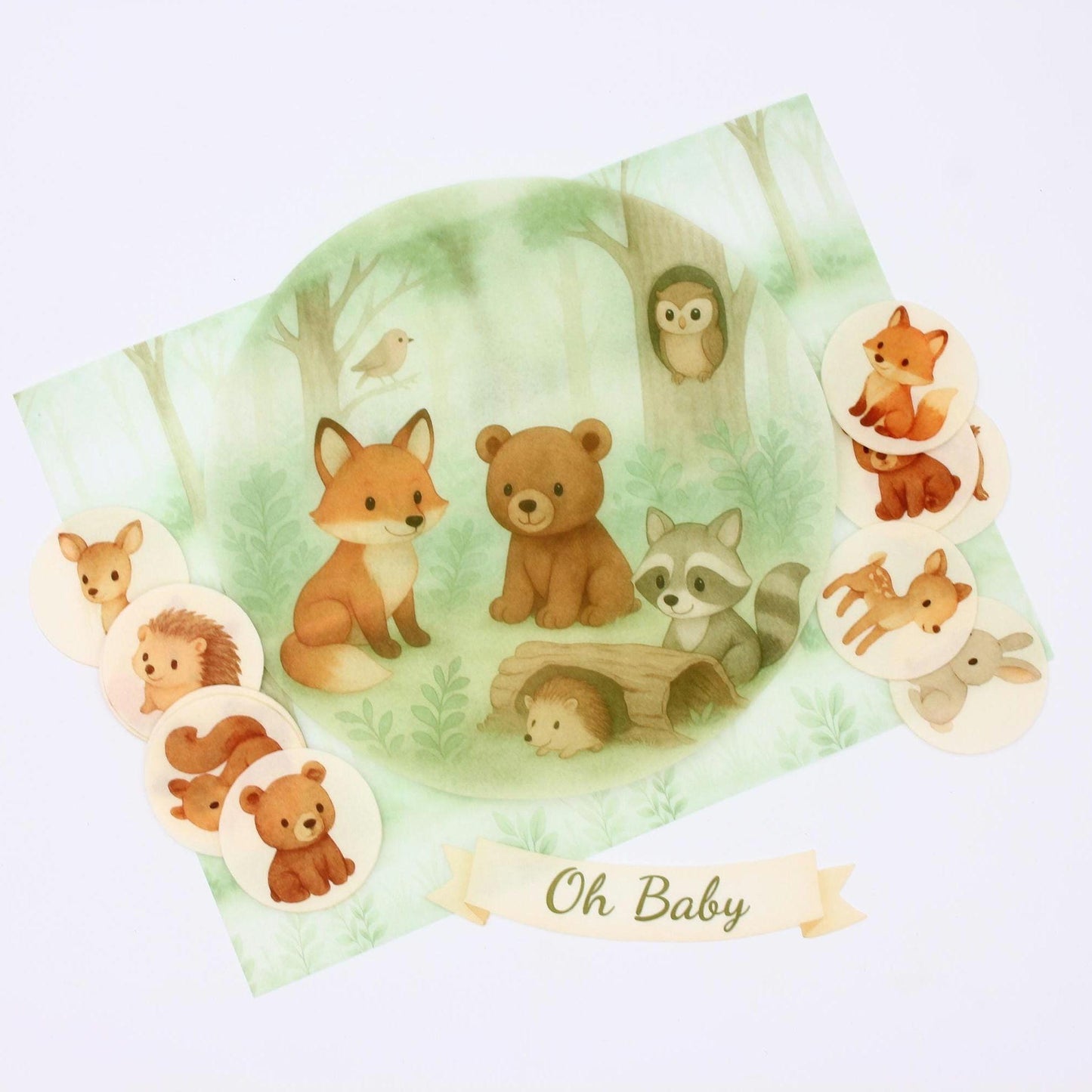 Woodland Cake Toppers: Baby Shower & Birthday (Edible Forest Animals)