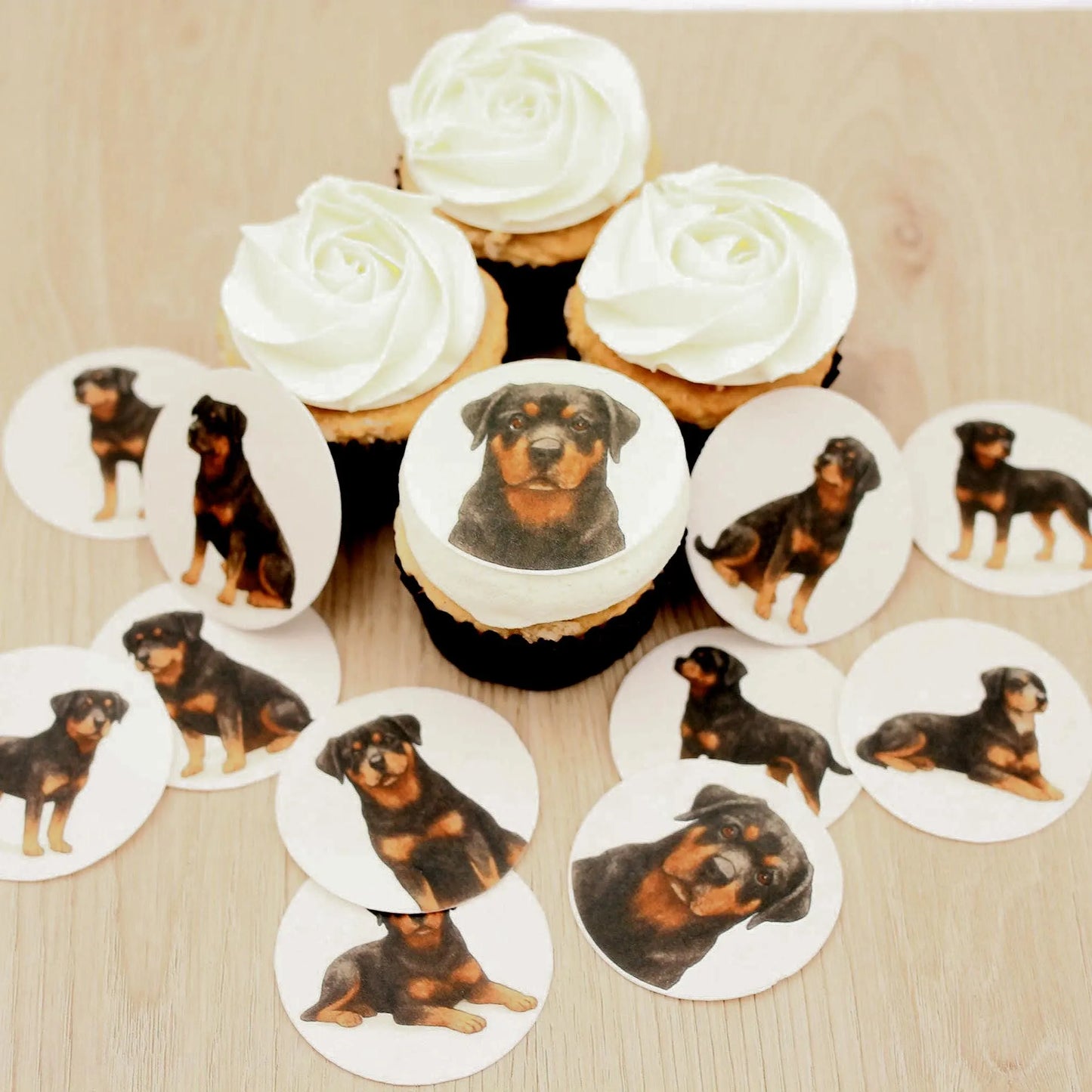 Rottweiler Cupcake Toppers (12)