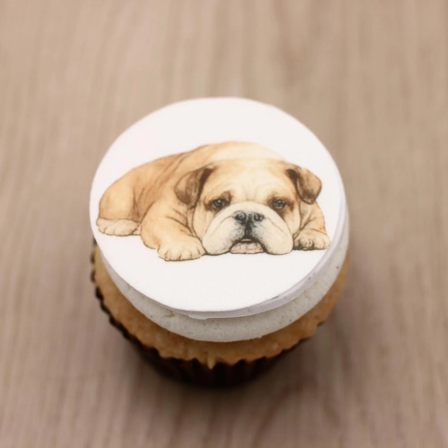 Bulldog Cupcake Toppers (12)
