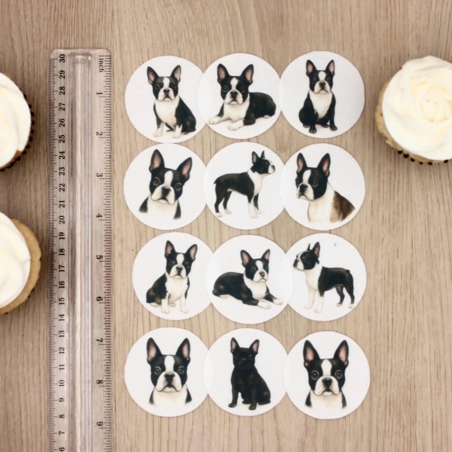 French Bulldog Cupcake Toppers (12)
