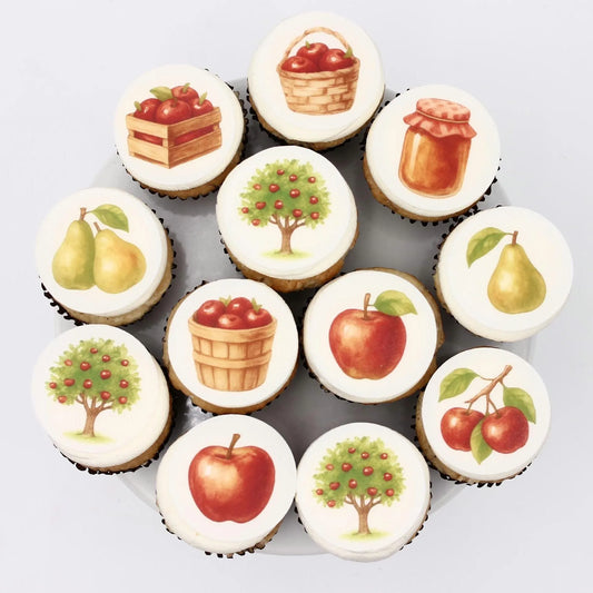 Orchard & Fruit Cupcake Toppers (12)