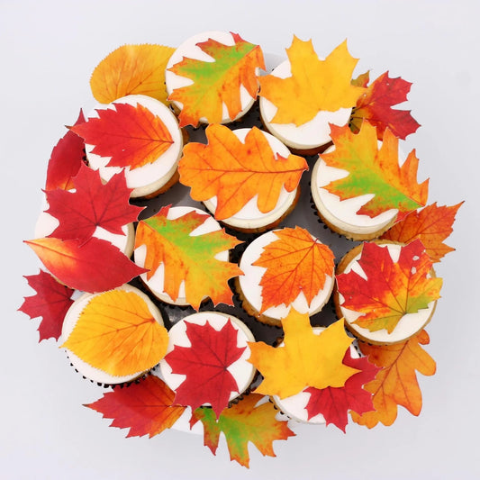 Fall Leaves Cupcake Toppers (22)
