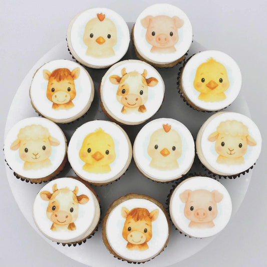 Farm Animals Cupcake Toppers (12)