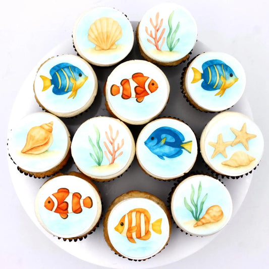 Fish Cupcake Toppers (12)