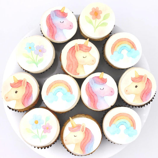 Unicorn Cupcake Toppers (12)