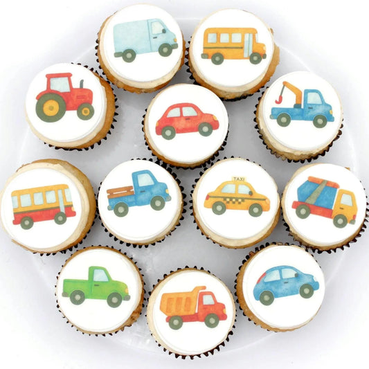 Cars and Trucks Cupcake Toppers (12)