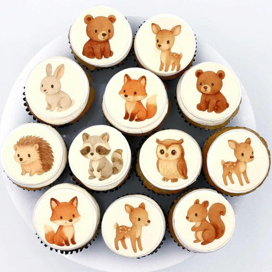 Woodland Animal Edible Cupcake Toppers