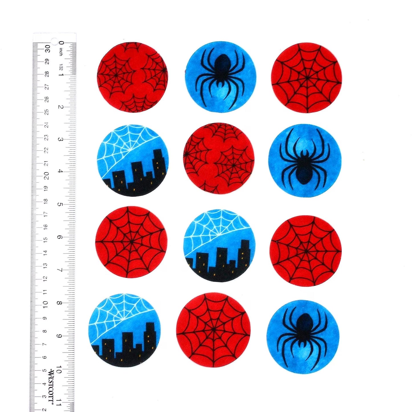 Spider Web Cupcake Toppers (12)
