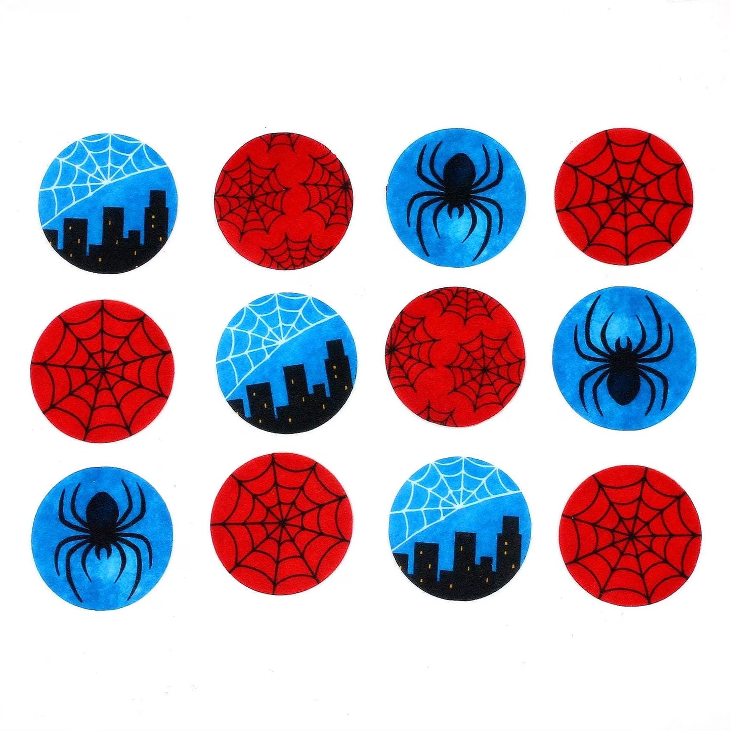 Spider Web Cupcake Toppers (12)