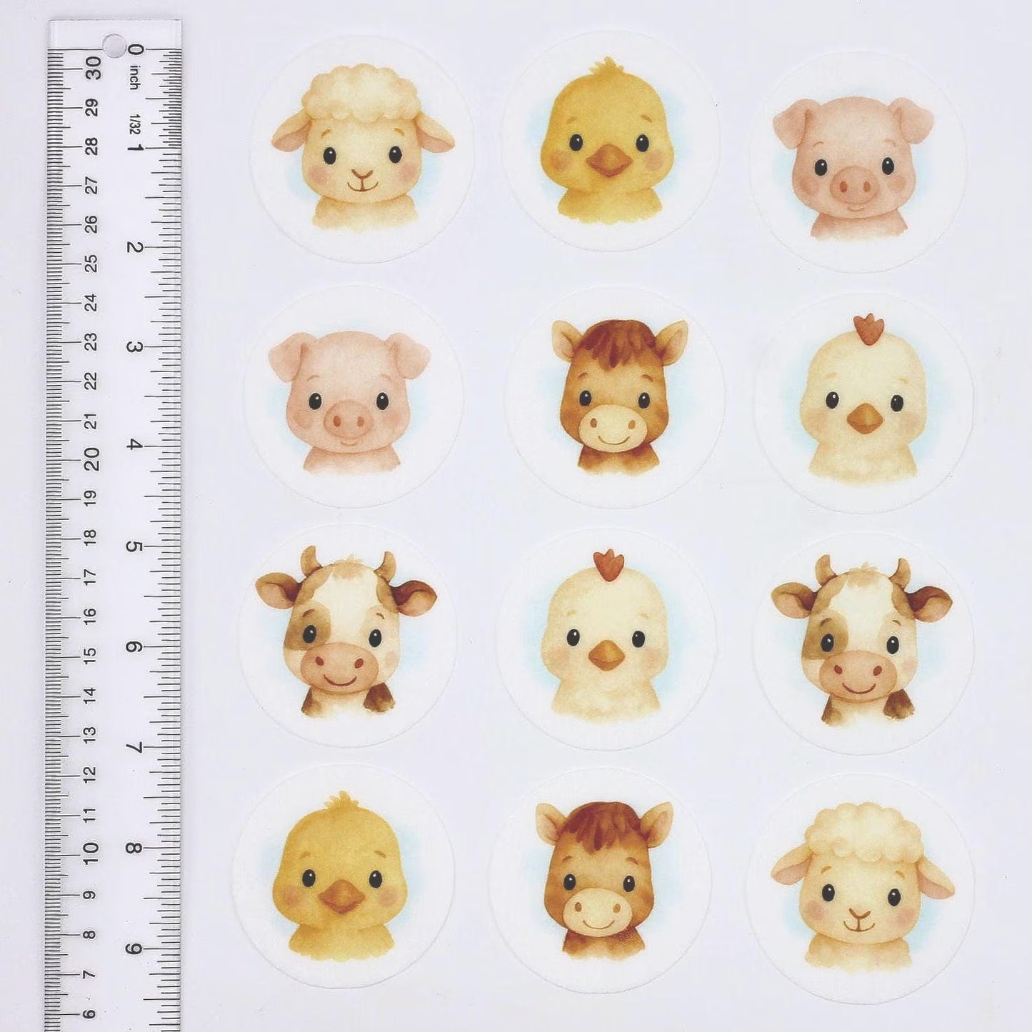 Farm Animals Cupcake Toppers (12)