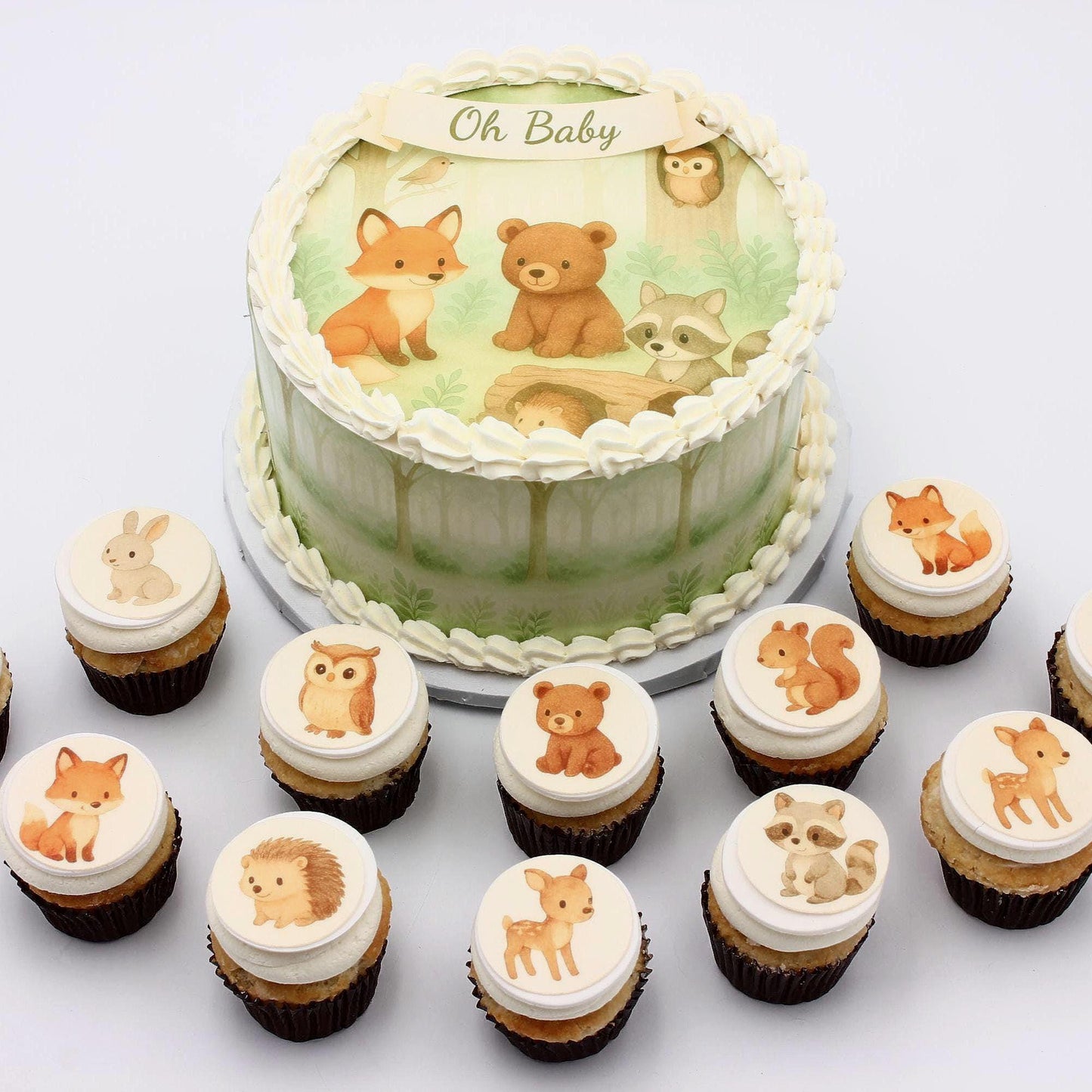 Woodland Cake Toppers: Baby Shower & Birthday (Edible Forest Animals)