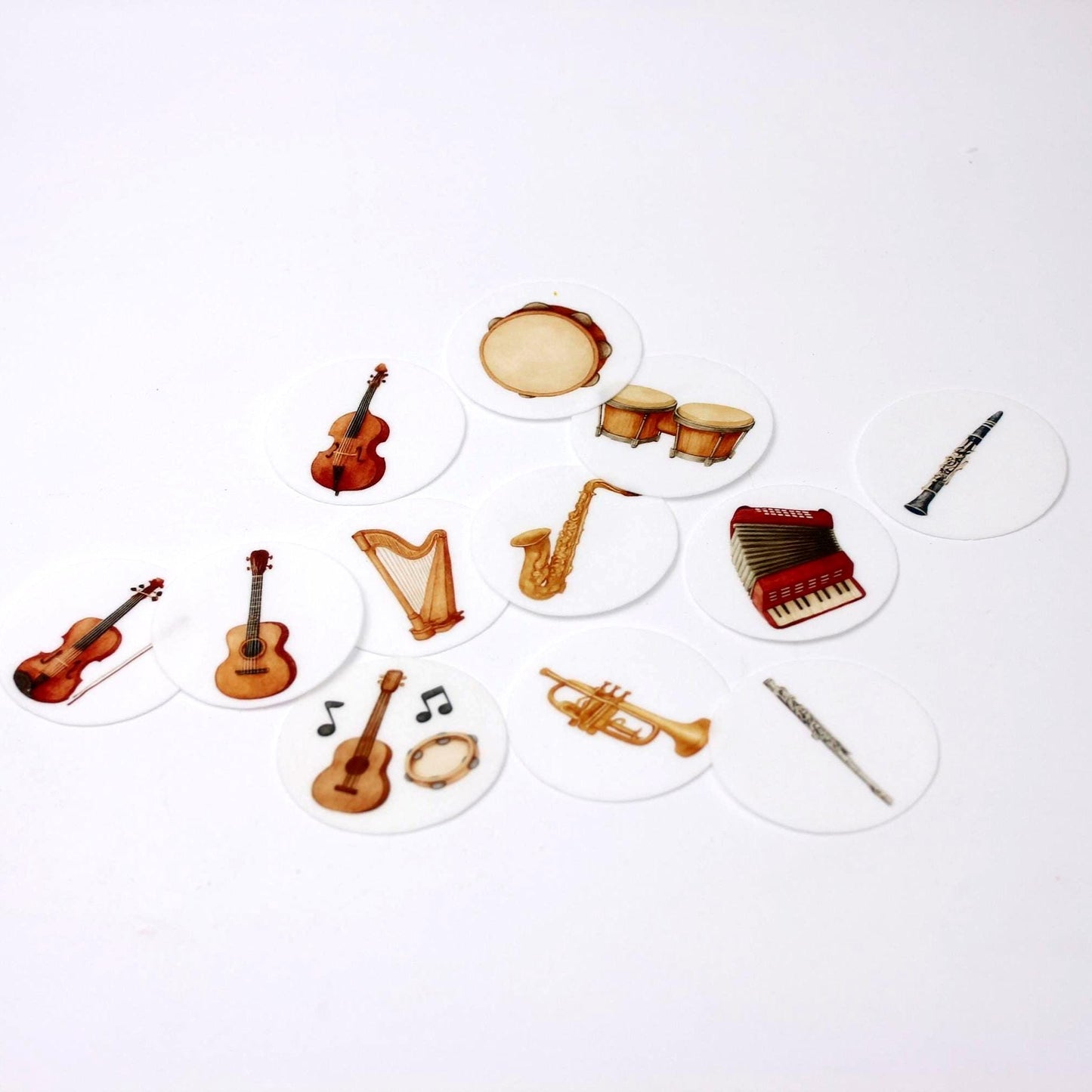 Musical Instrument (10pc) Topper Set- Cupcake, Cookies Toppers- Edible wafer paper