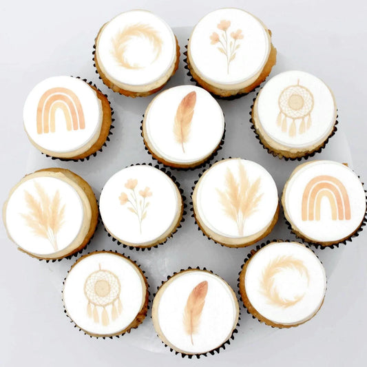 Boho Cupcake Toppers (12)